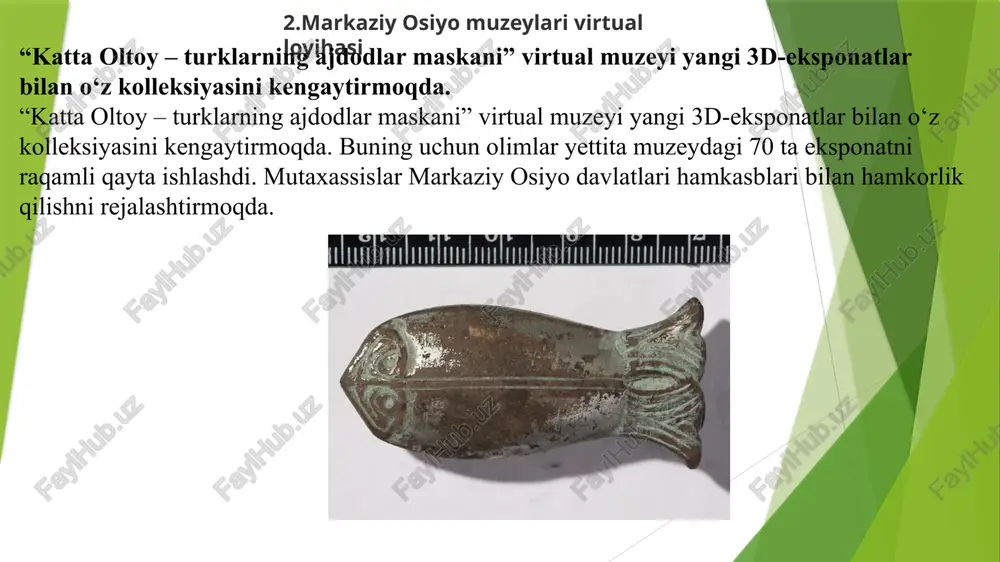 y rossiya fan va ta’lim vazirligi ko‘magida “katta oltoy turk-mo‘g‘ul dunyosi: tarix va zamonaviylikda birlik va xilma-xillik” loyihasi doirasida tashkil etilgan. dunyo bo‘ylab zamonaviy odamlarning ko‘pchiligi rasm, fotosurat, chizmachilik, amaliy san’at yoki boshqa ijod turlari bilan bog‘liq sevimli mashg‘ulotlariga ega. bunday odamlar o‘z hayotlarini san’at bilan u yoki bu shaklda bog‘lanishingiz mumkin bo‘lgan madaniy joylarga muntazam tashriflarsiz tasavvur qila olmaydilar. hech qachon san’at va zamonaviy texnologiyalar bir-birini shunchalik uyg‘un tarzda to‘ldiruvchi -3d tasvirlar sizga muzey va galereyalarning noyob stendlari va eksponatlarini masofadan turib o‘rganishga imkon beradi. texnologiya tufayli siz hatto raqamli san’at asarlarini ham uyingizdan chiqmasdan turib ko‘rishingiz mumkin, tan olingan jahon durdonalari, endi tanilayotgan iste’dodlar asarlari. onlayn yoki virtual san’at galereyalarini san’atni ommalashtirish, butun dunyodagi badiiy va madaniy salohiyatini targ‘ib qilishning eng samarali usullaridan biri deb atash mumkin. o‘zbekistonda so‘nggi yillarda san’atning har xil va janridagi muzey va badiiy galereyalarning onlayn-resurslari ommabop foydalanish, 3d-turlar, raqamli panoramalar va stendlar, multimediya …