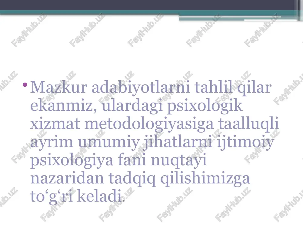 har bir individ yoki guruhdagi qiziqishlar, ustanovkalar, hissiy qo‘zg‘alishlarni o ‘lchash va farqlash obyekti sifatida maydonga chiqdi. psixologik xizmat metodologiyasi uchun ahamiyatli tomoni shundaki, har bir individ yoki shaxsning o ‘zigagina xos psixologik parametrlarini aniqlash va tegishli ilmiy mulohaza yurita olishga xizmat qiluvchi kompleks testlar, usullar, metodikalar majmuasi yaratildi. shunga muvofiq maxsus tadqiqotlar shuni tasdiqlayaptiki. faoliyatni muvaffaqiyatli tashkil etish uchun individual xususiyatlar, ayniqsa, har bir shaxs temperamenti hamda individual uslubiga ham bog‘liq. ayniqsa, mehnat va o ‘quv faoliyati jarayonida ushbu holatni kuzatish, tahlil qilish va rivojlantirish bilan bog‘liq usullar majmuasining ishlab chiqilishi psixologik xizmatning muhim vazifasi ekanligidan dalolatdir v.m. rusalov tadqiqotlarida ijtimoiy psixologiya uchun muhim bo‘lgan hamkorlik faoliyati muvaffaqiyati ma'lum jihatlari bilan individual uslub imkoniyatlariga ham bog‘liq ekanligi qayd etilib, “xolerik” temperamentli kishi bilan sherik bo‘lib ishlashga qaraganda “flegmatik’’ va “melanxolik” bilan birgalikda ishlash ancha samarali bomishi empirik ma'lumotlar asosida aniqlandi. demak, muassasadagi amaliy psixolog har bir shaxs faoliyati hamkorligini …