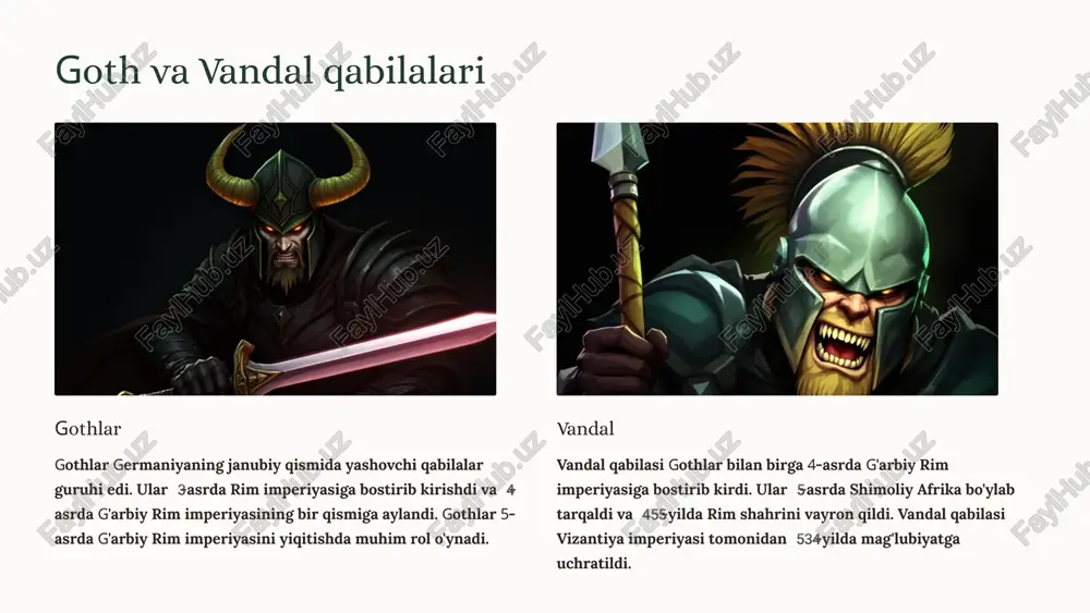 r va ta'lim monastirlar ta'lim va madaniy markazlar sifatida katta rol o'ynagan. ular ilm-fan, san'at va yozuvchilikni rivojlantirishga hissa qo'shgan. 7 qishloq xo'jaligidagi o'zgarishlar yangi texnologiyalar ilk o'rta asrlarda qishloq xo'jaligi rivojlanishining muhim omillaridan biri yangi texnologiyalarni joriy etish bo'ldi. temir o'roqlar, yog'ochdan yasalgan ploughlar va suv g'ildiraklari samaradorlikni oshirdi va qishloq xo'jaligiga yangi imkoniyatlar yaratdi. yerlarni o'zlashtirish aholisi ortib borishi bilan, yerlarni o'zlashtirish ham kuchaydi. o'rmonlar kesilib, yangi ekin maydonlari yaratildi. bu ortiqcha oziq-ovqat ishlab chiqarishga imkon berdi, lekin atrof-muhitga ham salbiy ta'sir ko'rsatdi. 8 shaharlar va iqtisodiy taraqqiyot savdo markazlari ilk o'rta asrlarda germaniya shaharlari savdo va hunarmandchilik markazlari sifatida rivojlana boshladi. bu shaharlarda hunarmandlar va savdogarlar birlashdilar va o'z mahsulotlarini sotdilar. hunarmandchilik shaharlar hunarmandlar uchun ham muhim ahamiyatga ega bo'ldi. bu erda temirchi, to'qimachilikchi, oshpaz va boshqa hunarmandlar o'z hunarlarini rivojlantirdilar va o'z mahsulotlarini sotish imkoniyatiga ega bo'ldilar. iqtisodiy o'sish savdo va hunarmandchilikning rivojlanishi germaniya iqtisodiyotining o'sishiga …