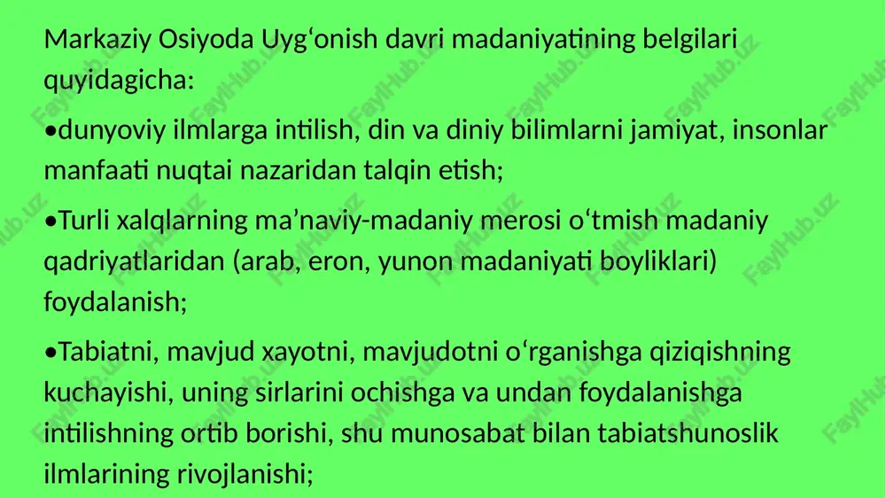 yli "batlimusi soniy" ("ikkinchi ptolemey") degan faxriy nom olgan. abulxayr ibn hammor mantiq, falsafadan tashqari tabobatda ham juda mashhur boʻlgani uchun "buqroti soniy" ("ikkinchi gippokrat") laqabiga sazovor boʻlgan. ibn sino xorazmshoxlar vaziri abul husayn assahliy bilan doʻstlashib, unga atab alkimyoga oid "risola aliksir" ("iksir haqida risola") asarini yozgan. abu sahl almasihiy tabib, ibn sinoning ustozi boʻlgan. akademiya rahbari abu rayhon beruniy fanning deyarli hamma sohalari bilan shugʻullangan. uning geodeziya va matematika sohalari boʻyicha asarlari bugun ham dolzarbdir x.xorazm maʼmun akademiyasi olimlari xorazm tabiati, iklimi, sugʻorish tizimi, mineralogiyasi, yer osti suvlari, amudaryo deltasining tarixi, korizlar qurish orqali tuproqni tozalash yoʻllarini tadqiq etishgan. akademiya aʼzolaridan abu bakr alxorazmiy, tabib abulfaraj ibn hindu sheʼriyatda yuksak mahoratga erishganlar. xorazm tarixi, dinlari, taqvimi, bayramlari, urfodatlari, yozuvi, milliy qadriyatlari haqidagi qimmatli maʼlumotlar ularning faoliyati tufayli bizgacha yetib kelgan. foydalanilgan adabiyotlar 1. qodirov a. o‘rta osiyoda meditsinaning paydo bo‘lishi. t., 1990. 2. hoji ismatulloh abdulloh. markaziy osiyoda …