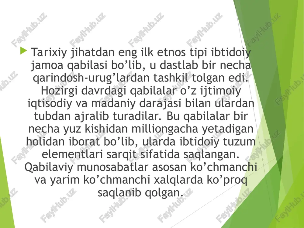 ar, beloruslar va qisman tarqoq holda joylashgan polyaklar va bulg’orlar, letpgo-litva turkumiga litvaliklar va latishhlar, eron turkumiga tojiklar va asetinlar, mustakt turkum hisoblangan armanlar, roman turkumiga moldovanlar, xindoriy turkumiga lo’lilar kiradi. shaqkda o’rnashgan buryatlar va qallmoqlar mo’g’ul til turkumiga, sibir va uzoq sharqdagi evenklar, evenlar, nanaylar, udegeylar, orochilar, tunguslar esa manchjur turkumiga kiradilar. sibir atrofida paleosiyo til turkumiga oid chukchi, koryak, itellen, yukagir, nivxa eng qadimgi tiplardan suzlashuvchi elatlar yagshshdi. vir zamonlar yenisey soxgtlarida joylagigan kvtlar keng tarqalgan, ammo ular hozirgacha o’rganilgan eng qadimiy poleosiyo til turkumi vakillaridir. kam sonli eskimoslar va aleutlar chukotka yarim oroli va komandor orollarida yashaydilar. german tilida so’zlashadigan avstrayaliklar, nemislar, gollandlar, flamandlar, shvedlar, norveglar, daniyaliklar, ispanlar, inglizlar, lyuksemburgliklar, elzasliklar va qisman shvetsariyaliklar markaziy g’arbiy va shimoliy yevropada yashovchilar. jahon aholisining yarmiga yaqini osiyoda joilashgan bo’lib, mingdan ortiq etnik tuzilishi, tili, madaniy iqtisodiy darajasi va maiishiy turmushi bilan bir biridan farq qiladigan turli elat va xaqklar …
