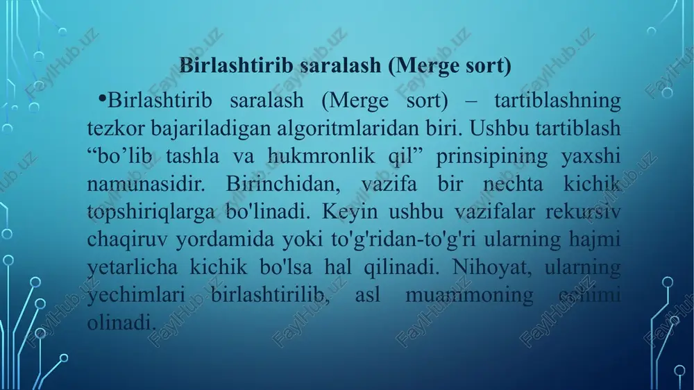 birlashtirib saralash (merge sort) - Page 3