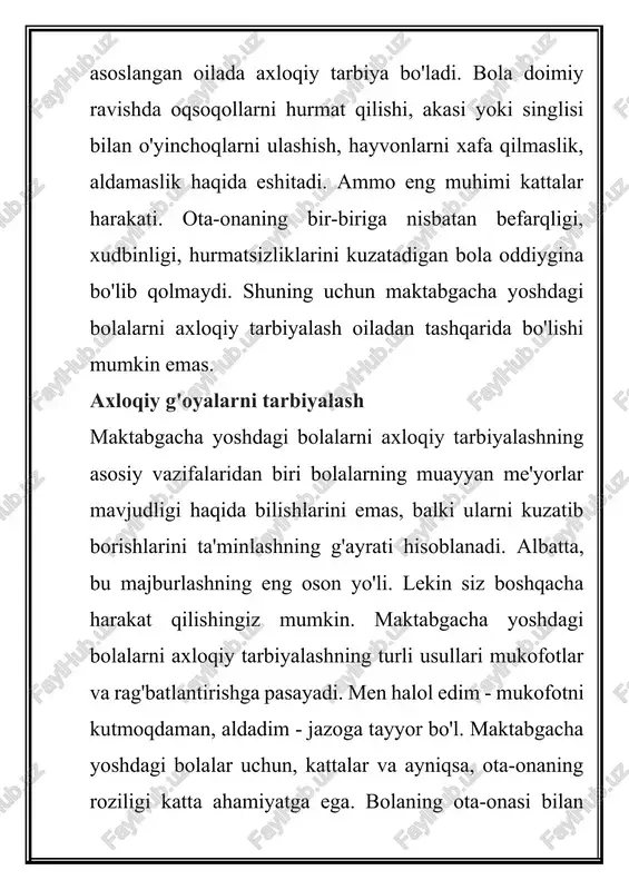 n qat'iy ravishda rad etadi, histerikani tashkil qiladi, murabbiy va boshqa bolalarga murojaat qilmaydi. bunday holda, maktabgacha yoshdagi bolalarning ota-onalari uchun psixologik maslahatlar juda zarurdir. suhbat davomida, psixolog ota-onaga bolaga yondashish, chaqaloqni qiziqtiradigan usullar va adaptatsiya davrini og'riqli qilishga yordam beradi. ota-onalar bu masalada maslahat olish uchun hech qachon psixolog bilan maslahatlashmasligi kerak, chunki preschooler uchun bu katta stress va kattalar vazifasi bolaning dastlabki qiyinchiliklarini engishga yordam berishdir. agar 2-3 yoshli bolaning aniq va noaniq nutqlari odatiy deb hisoblansa, katta yoshdagi bolalar aniq jumlalarni aniqlab, barcha harf va tovushlarni talaffuz qilishlari kerak. aks holda, preschooler nutqi bilan bog'liq ko'rinib turgan muammolarni hal qilish uchun ota-onalarga nutqi terapevtining maslahati kerak bo'ladi. har bir inson bolalar atrofida dunyoni o'rganib, asta-sekin ota-onalarining odatlarini qabul qilishlarini biladi. afsuski, har bir oila sog'lom ovqatlanish bilan maqtana olmaydi. jumladan, sog'lom ovqatlanishning asosiy tamoyillari bilan maktabgacha yoshdagi bolalar ota-onalari malakali mutaxassislarni taklif qilish uchun mavzuli konsultatsiya bilan …