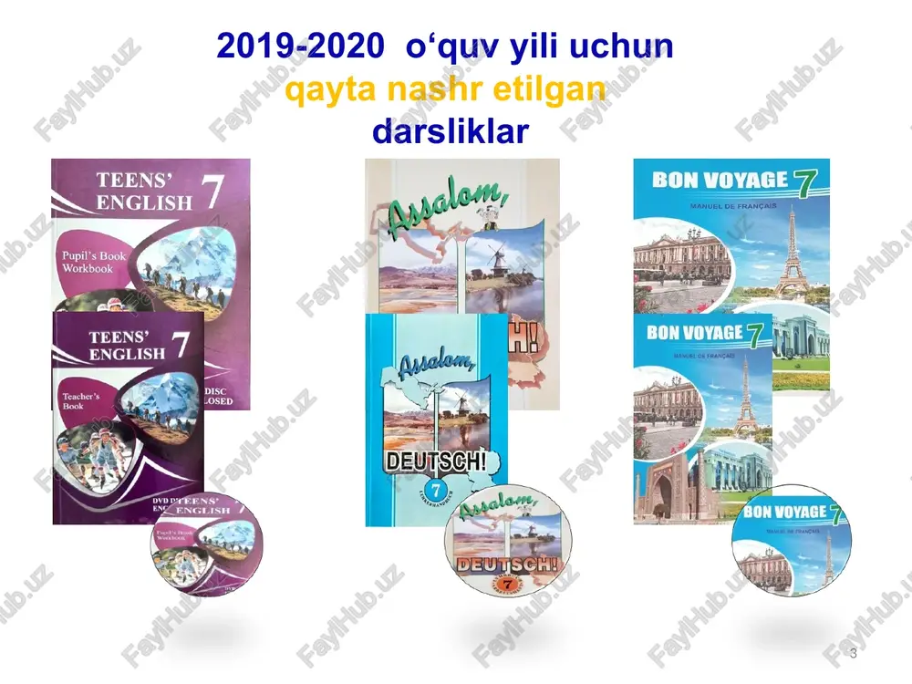 : uzedu.uz rtm.uz telegram: t.me/rtm_fereignlanguage t.me/rtm_xorijiytillar telefon: 71 246-14-62 teens’ f a n english pupil’s book workbook teens’ nm english dvd disc enclosed manuel de francais summer holidays are fun. what is the capital city? water is life. life in big cities life in villages project our dream city home reading unit titles page| city and village 1 toshgo'rg‘on 6 2 how do i get to... ? 7 3 language centre 8 4 cambridge 9 5 apple day 10 6 project "1 pronunciation, grammar and word | 12 building homework 13 *% 4-mporpauma npocuorpa ns06paxexnii n chaxcos, what we wear what do my clothes say about me? what are you wearing? what size do you take? what’s it made of? do yo have a ...? project home reading workbook oo hey pp ane xh ® geography 1 we are not alone! 2 which continent is the largest? 3 uzbekistan is …