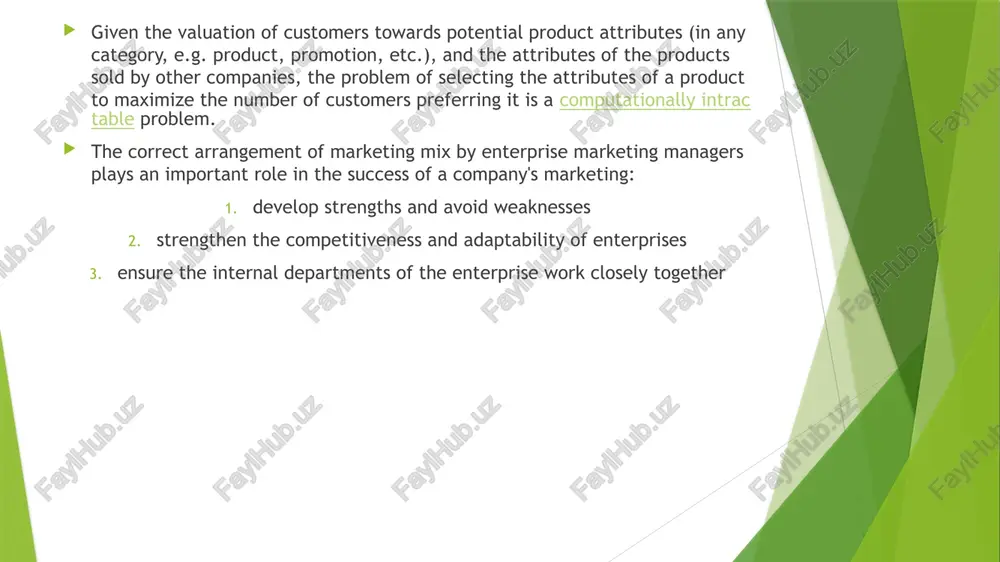 ogical costs such as the time and effort spent in acquisition. distribution channels are taken into consideration that includes retailer, wholesaler, business to business or business to customer . place is defined as the "direct or indirect channels to market, geographical distribution, territorial coverage, retail outlet, market location, catalogues, inventory, logistics, and order fulfillment". place refers either to the physical location where a business carries out business or the distribution channels used to reach markets. place may refer to a retail outlet, but increasingly refers to virtual stores such as "a mail order catalogue, a telephone call centre or a website. example, firms that produce luxury goods like louis vuitton employ an intensive placement strategy by making their products available at only a few exclusive retailers. in contrast, lower priced consumer goods like toothpaste and shampoo, typically employ an extensive placement strategy by making their products available to as many …