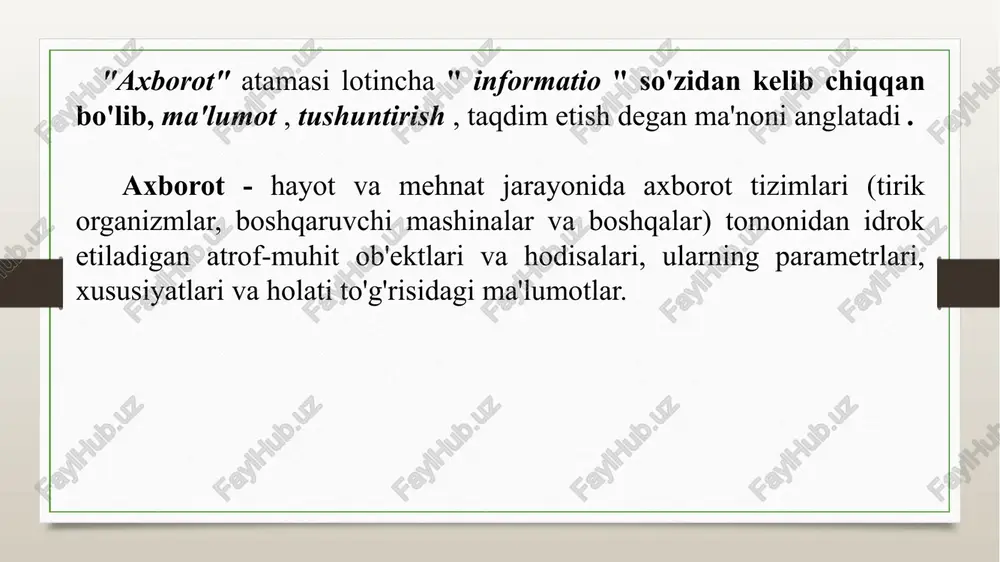 shlaydigan raqamli kompyuterlar ; hisoblangan miqdorlarning analoglari bo'lgan doimiy o'zgaruvchan jismoniy miqdorlarni (elektr kuchlanish, vaqt va boshqalar) qayta ishlovchi analog kompyuterlar har qanday kompyuter dasturi individual buyruqlar ketma-ketligidir . buyruq kompyuter tomonidan bajariladigan operatsiya tavsifidir. qoida tariqasida, ko'rsatma o'z kodi (belgisi), manba ma'lumotlari (operandlar) va natijaga ega . berilgan kompyuter tomonidan bajariladigan buyruqlar majmuasi ushbu kompyuterning buyruqlar tizimi deb ataladi . https://www.youtube.com/watch?v=xs8c8pyrseo http://it-uroki.ru/uroki/urok-2-vidy-kompyuterov.html zamonaviy kompyuterlarning xilma-xilligi juda katta. ammo ularning tuzilmalari umumiy mantiqiy printsiplarga asoslanadi , bu esa har qanday kompyuterda quyidagi asosiy qurilmalarni ajratib ko'rsatishga imkon beradi : xotira (xotira qurilmasi, xotira); boshqaruv bloki (cu) va arifmetik mantiq birligi (alu) ni o'z ichiga olgan protsessor ; kiritish qurilmasi ; chiqish qurilmasi . ushbu qurilmalar aloqa kanallari orqali ulanadi, ular orqali ma'lumot uzatiladi. xotira funktsiyalari: boshqa qurilmalardan ma'lumot olish ; ma'lumotlarni eslab qolish ; mashinaning boshqa qurilmalariga so'rov bo'yicha ma'lumot berish . https://www.crucial.ru/articles/about-ssd/ssd-vs-hdd https://ru.wikipedia.org/wiki/%d0%9a%d0%be%d0%bc%d0%bf%d1%8c%d1%8e%d1%82%d0%b5%d1%80%d0 %bd%d0%b0%d1%8f_%d0%bf%d0%b0%d0%bc%d1%8f%d1%82%d1%8c protsessor xususiyatlari: arifmetik va mantiqiy …
