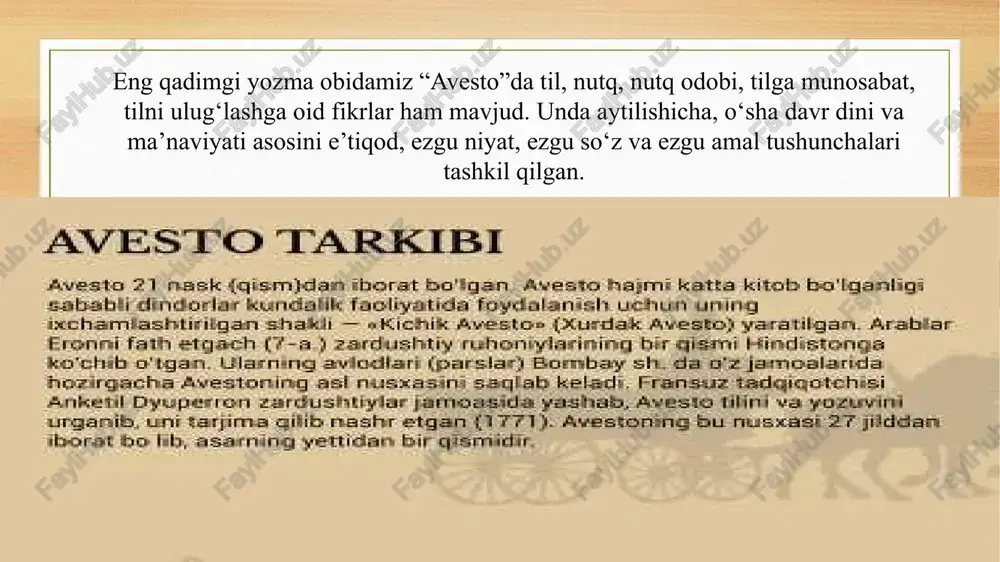 ”. “qobusnoma” muallifi kaykovus o‘z davrining qomusiy bilimlarga ega bo‘lgan mutafakkirlaridan biri bo‘lgan. u tibbiyot, falakiyot, ayniqsa, diniy bilimlarni mukammal bilgan inson bo‘lgan. qadimgi sharq pedagogikasining ajoyib asarlaridan biri “qobusnoma”da ham notiqlik va notiq odobi haqida ibratomuz gaplar aytilgan bo‘lib, ular hozir ham ma’lum darajada ahamiyatini yo‘qotmagandir. “qobusnoma” kaykovus tomonidan 1082-1083 yillarda yaratilgan bo‘lib, 44 bobdan iborat. “ey farzand, so‘zning yuz va orqa tomonini bilgil, ularga rioya qilg‘il, so‘zlaganingda ma’noli gapir, bu notiqlikning alomatidir. agar gapirgan vaqtingda so‘zning qanday ma’noga ega ekanini bilmasang, qushga o‘xshaysan, bunday qushni to‘ti deydilar!” ulug‘ shoir yusuf xos hojib turkiy xalqlarning xii asrdagi ajoyib badiiy yodgorligi bo‘lgan “qutadg‘u bilig” (“baxt keltiruvchi bilim”) asarida so‘zlarni to‘g‘ri tanlash va qo‘llash haqida: “bilib so‘zlasa, so‘z bilig sanalur” degan edi. aqlu idrok, bilim tarjimoni – til, ulug‘lovchi mardni ravon tilni bil til-la kishi bo‘lur ulug‘, baxtiyor, til-la beqadr er, g‘amga giriftor. ahmad yugnakiy (xii-xiii) iste’dodli shoir va donishmand murabbiydir. …