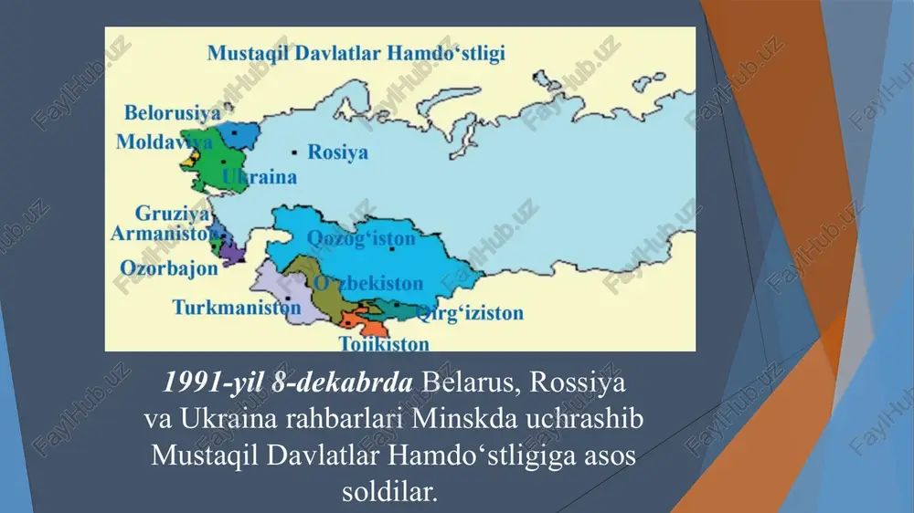 abirov, s.po‘latova. – toshkent, 2014. 6 o‘zbekistoning eng yangi tarixi mas'ul muharrir; yu.a..ergasheva – 2021 e’tiboringiz uchun rahmat! image1.jpg image2.jpeg image3.jpg image4.jpeg image5.jpeg image6.jpg image7.png image8.png image9.jpeg image10.jpeg image11.png image12.png image13.jpeg image14.jpg image15.jpeg image16.jpeg image17.jpeg image18.jpeg mustaqil davlatlar hamdo‘stligi orto sirg‘iziston tonkiston wise shht gerbi. =) l ) \ (€9) mn 44 es /docprops/thumbnail.jpeg dees arenes ease: ne stint ee ee ‘ini nin ress et a ‘wmrstrapningor ra 2. ih gon re et iy “dens ins eng inne “sin ph ie me orton yep it nd at | ‘ibe ove roping a ‘sp ung ag ea 4 hn ar hy