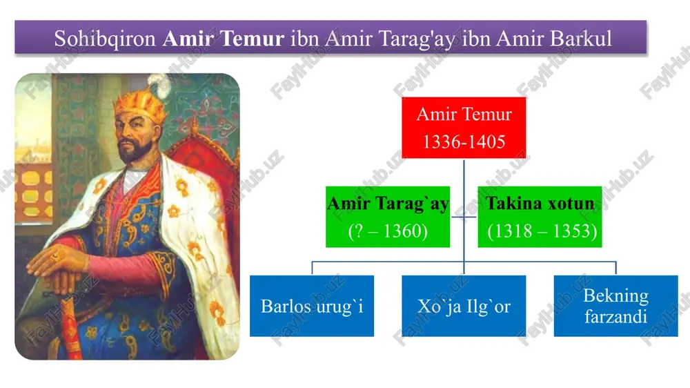 varda o`trorda to`xtashga qaror qilishadi va shu yerda 18 fevral kuni buyuk jahongir sohibqiron amir temur vafot etdi. temur qabrini tadqiq qilish 1941-yil bir guruh faollar amir temur qabrini ochish tashabbusi bilan chiqdi va rasmiy moskva bu tashabbusni qo`llab-quvvatladi temur qabrini tadqiq qilish sadriddin ayniy malik qayumov m. gerasimov amir temur shohrux mirzo mirzo ulugbek go`ri amir maqbarasidan amir temur, shohrux mirzo va mirzo ulugbekning qabrlari ochib suyaklari tadqiq qilingan amir temur qabrini tadqiq qilish to`saddan fashist bosqinchilarining sssr hududiga bostirib kirishi munosabati bilan to`xtatiladi. shundan so`ng rasmiy moskva go`ri amir maqbarasini qayta rekonstruksiya qilish uchun urush davrida katta mablag` ajratadi. image1.png image2.png image3.jpeg image4.jpeg image5.jpeg image6.jpeg image7.jpeg image11.jpeg image8.jpeg image9.jpeg image10.jpeg image12.jpeg image13.png image14.gif image15.jpeg image16.jpeg image17.jpeg image18.jpeg image19.png image20.jpeg image21.jpeg image22.jpeg image23.jpeg image24.jpeg image25.jpeg image26.jpeg image27.jpeg image28.jpeg image29.jpeg image30.jpeg image31.jpeg image32.jpeg image33.png image34.jpeg image35.jpeg image36.jpeg image37.jpeg image38.jpeg image39.jpeg image40.jpeg image41.jpeg image42.jpeg durea pu anxape (aitopcsan ims) . * …