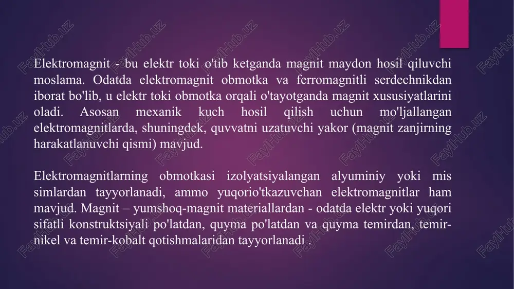 elektromagnitlar.ishlashprinsiplari.elektromagnitijromexanizmlar. - Page 3