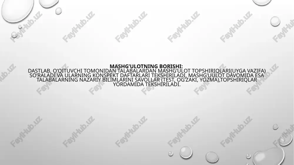 bi ko‘rsatkichlar hisobga olinadi. 2. maktablar soni: odatda har bir mamlakatda talis tadqiqotida 200 dan ortiq maktab ishtirok etadi. mamlakatning ta'lim tizimi hajmi va xilma-xilligiga qarab, bu raqam o‘zgarishi mumkin. katta mamlakatlarda ko‘proq maktablar ishtirok etadi, kichik mamlakatlarda esa kamroq. o‘qituvchilarni tanlab olish jarayoni: 1. o‘qituvchilar tanlovi: har bir tanlangan maktabdan ma’lum miqdorda o‘qituvchilar tasodifiy ravishda tanlab olinadi. odatda har bir maktabdan o‘rtacha 20 nafar o‘qituvchi so‘rovda ishtirok etadi. o‘qituvchilarning tanlanishi tasodifiy bo‘lib, bunda ularning mutaxassisligi, tajribasi va boshqa ko‘rsatkichlar ahamiyatli emas. 2. maktab rahbarlari: tadqiqotga nafaqat o‘qituvchilar, balki maktab rahbarlari (direktorlar) ham jalb qilinadi. maktab rahbarlari ta’lim muassasalarini boshqarish, o‘qitish sharoitlari va ta'lim sifatiga ta'sir qiluvchi omillarni tushuntirishda muhim manba hisoblanadi. "yozma yumaloq stol" metodi "yozma yumaloq stol" metodi asosida ishlash qoidalari 1. birgalikda o’rganish usuliga asoslanadi. 2. qog’oz va har-xil rangdagi qalamlar kerak bo’ladi. 3. guruh a'zolari atrofida qog’oz va qalam surilib boriladi. 4. ishtirokchilardan bittasi o’rtaga tashlangan …