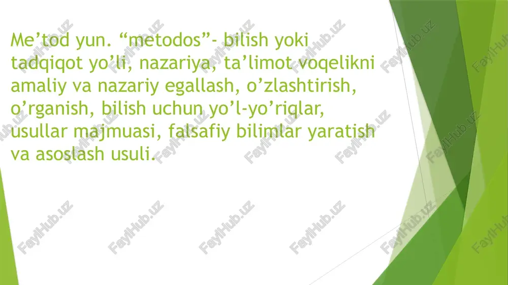 ustagil fikriashga undovchi hamda talim olishga bo’igan motivatsiyani oshirishga yonaltirilgan metodiardir. i interfaol ta’lim metodlari aqliy hujum pinbord klaster bumerang muammoli vaziyat venn diagrammasi fsmu baliq skeleti domino 9 olmos birligi = oltin baliqcha o’rgimchak to’ri charxpalak elpig‘ich = b-b-b = keys-stadi = sinkveyn loyihalash rolli o’yin = ishbilarmonlik o’yini va h.k. 28 ta'lim metodlari me | tasty te'limiy fia tabiyaviy ‘tarbiya metodlarining asosiy funksiyglar, ta‘limning og’zaki metoc > yangi bilimlarni berish usulla bilimlar manbaidir, ya’ni bilimlar | ta’riflarni berish: tushuntirish, hik maktab ma’ruzasi, suhbat metodla ae yangi bilimlarni sul savol-javob u: o’tilayotgan o’zlashtirish va deb ham yuritiladi. mavzuga oid mustahkamlash, suhbatning to’rt xil omil, hodisa va teapetleareesya turi mavjud bo’lib, eee vogealarning malakalar hosil ular: yangi bilimlar yous yaxlit yoki qilish uchun bernie, hi mapmauntt | ismlarga bo’lib, foydalaniladi. agar musti mlashda, n cbrazli tsvied hikoya darsning bir olingan bilimlarni xarakterlaydigan yo’li bilan qisminigina tekshirishda, o’tilgan tushuncha, ta‘rif, ixcham, …