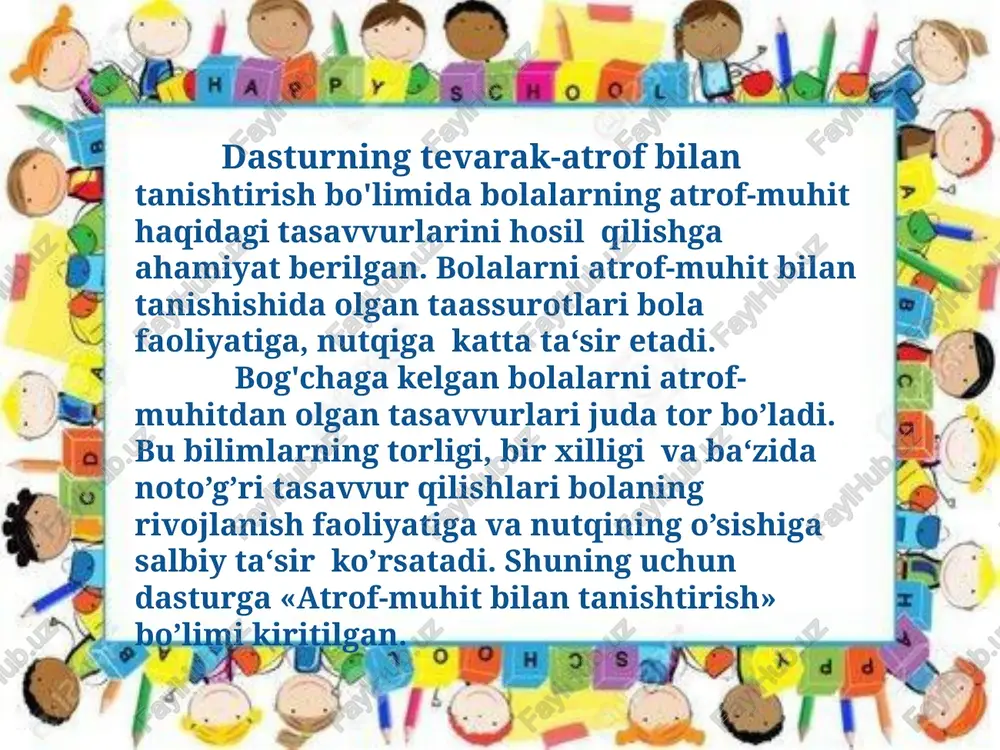 atishlardan foydalaniladi. mehnat va o’yinlarda bolalar egallagan bilimlarini amalda qo’llaydilar. barcha guruhlarda mashg’ulotlarga qo'shimcha sifatida maqsadli sayrlar o’tkaziladi. ekskursiya bolalarni tabiat bilan tanishtiruvchi mashg'ulotlar turidan biridir. ekskursiyalar vaqtida bola tabiat hodisalarini, mavsumiy o'zgarishlarni tabiiy sharoitda kuzatishi, insonning hayot talablariga muvofiq tabiatni qanday o'zgartirayotganini va tabiat kishilarga qanday xizmat qilayotganini ko’rish mumkin. uchinchi reja e’tiboringiz uchun rahmat image2.png image3.jpeg image4.jpeg image5.jpeg image6.jpeg image7.jpeg image8.jpeg image9.jpeg image10.jpeg image11.jpeg image12.jpeg image13.jpeg image14.jpeg image15.jpeg image16.jpeg image17.jpeg image18.jpeg image19.jpeg image20.jpeg image21.jpeg image22.jpeg image23.jpeg image24.jpeg image25.jpeg image26.jpeg image27.jpeg image28.jpeg image29.jpeg image30.jpeg image31.jpeg image32.jpeg image33.jpeg image34.jpeg image35.jpeg image36.jpeg image37.jpeg sheds |e sed. \ os a \—l dreambig-littleone.com [if