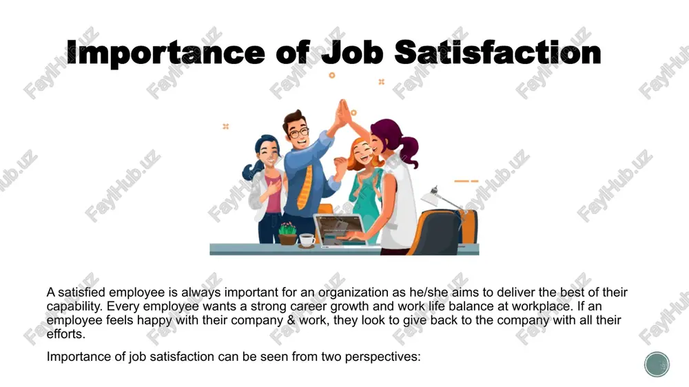 , somewhat satisfied, neutral, somewhat dissatisfied, dissatisfied: 1. are you happy with your salary/incentives? 2. is your contribution to the company recognized with awards? 3. do you find your workplace conditions good, hygienic, competitive? 4. do you have a good work life balance? 5. are you happy with company policies for your career growth & training and development? apart from the above questions, specific open-ended questions about job satisfaction can also help in understanding employee pain-points and how the company can improve to ensure a happy employee. image4.png image3.png image5.jpg image6.png image7.png image8.jpg image9.jpg image10.png image11.jpg image12.jpg image13.png image14.jpg image15.jpg image16.jpg image2.png hr ys cmaomentsoe oie eoeveveves abit 43% of workers a g self- work, actuali- personal growth, self-fulfilment that offers zation self-expression work, that requires responsi- bility and skills est achievement, reputation, seem self-confidence, authority acceptance, social motives b e part of a group teamwork physical safety, safe work, …