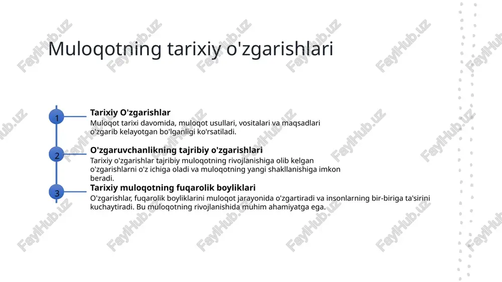 hilari ko'p turlidir. photo by christian lue on unsplash nutqning axborot olishda roli 1 nutqning ahamiyati - nutqning axborot olishda roli ahamiyatli, chunki uni orqali ma'lumot almashish, tushuncha olish va o'rganish osonlashadi. 2 nutqning turlari - nutqning axborot olishda roli turli turlardagi nutqlar va ularning o'zgarmasligi haqida tushuncha beradi. 3 kommunikatsiya vositalari - nutqning axborot olishda roli kompyuterlar, telefonlar, internet va boshqa elektron vositalarning ahamiyatini ko'rsatadi. 4 o'zlashtirish - nutqning axborot olishda roli o'zlashtirish, ma'lumotlarni o'rganish va ularga amal qilishda o'z-o'zini o'rganishning ahamiyatini ta'kidlaydi. nutqning jismoniy va ruhiy tomonlari jismoniy tomonlar nutqning jismoniy tomonlari, masalan, qo'l va yuz, ma'nolarni o'zgartirishda o'z vazifasini bajaradi. ijtimoiy tarbiyalanishda ham muhim ahamiyatga ega. ruhiy tomonlar nutqning ruhiy tomonlari, yani fikr va hislarni ifodalash, insonlarning munosabatlarida katta ahamiyatga ega. o'z-o'ziga xos xususiyatlarga ega bo'lishi ham muhimdir. uyg'unlik va halqaro munosabatlar nutqning jismoniy va ruhiy tomonlari insonlarning uyg'unlik va halqaro munosabatlari ustidan katta ta'sir qiladi. do'stlar, …