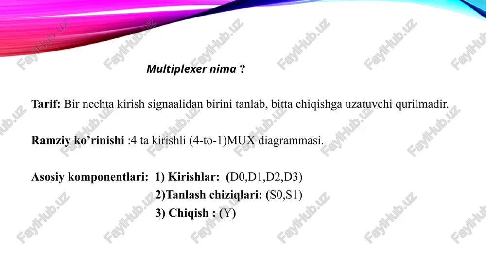 multiplexer va demultiplexers xemalarini loyihalash - Page 3
