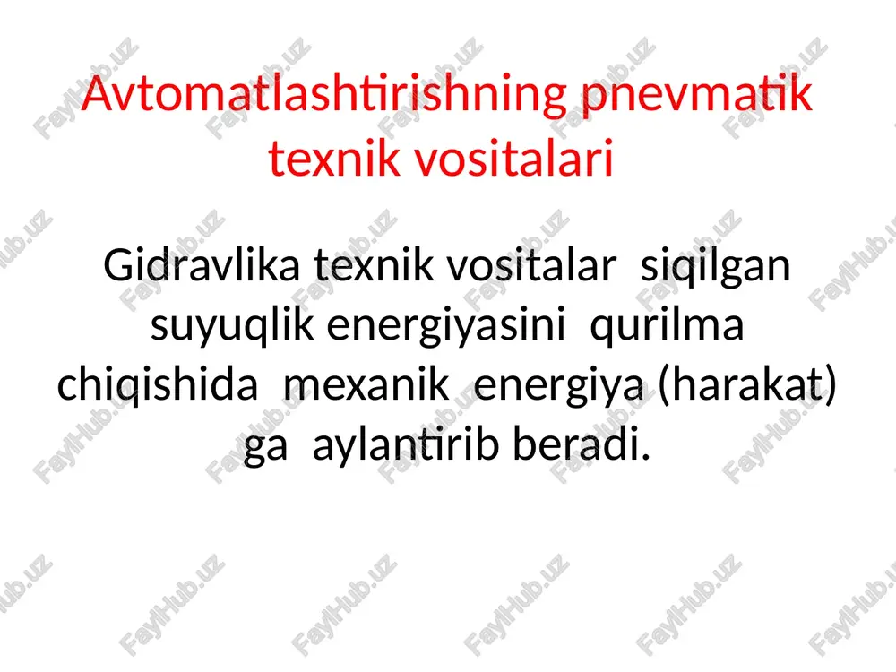 avtomatlashtirishning pnevmatik texnik vositalari - Page 3