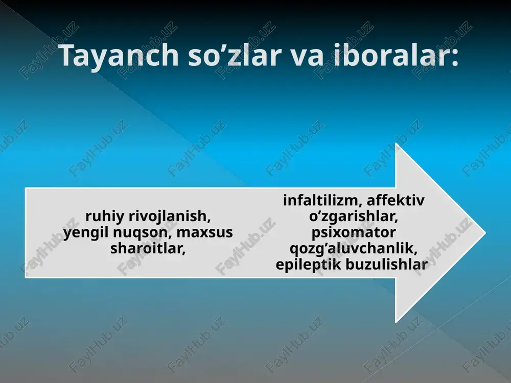 ash, qattiqqo‘llik, alkogolizm bilan bog‘liq turli agressiv munosabatlar, bunday turning kelib chiqishiga sabab bo‘ladi. rrsning serebral shakli boshqa turlarga nisbatan ko‘pchilikni tashkil etadi. ularning aksariyatida jismoniy yetishmovchiliklar, tana nomutanosibligi kuzatiladi. rrs bolalar bosh miya elektro-ensifolografiyasining ko‘rsatishicha, 50% dan ortiq bolalarning asab sistemasida organik buzilish mavjud. serebral xarakterdagi rrs bolalarda hissiy-irodaviy holatlarning taraqqiy etmaganligi, asosan organik infantilizm tarzida ko‘rinadi. bu turdagi infantilizmda normal bolalarga nisbatan hissiyotning jonliligi yetishmaydi. hissiy holatning ko‘rinishiga qarab serebral organik infantilizmni 2 qismga bo‘lish mumkin. kayfiyatlari ustun bo‘lmagan, eyforik xarakterdagi bolalar bo‘lib, ularda yosh bolalarga xos xislatlar saqlangan bo‘ladi. tormozlanuvchi xarakterda, kayfiyati past bo‘lib, ularda ishni mustaqil hal qila olmaslik, tashabbus ko‘rsata olmaslik, qo‘rqinch holatlari bilan birga keladi hissiy holatlarga ko‘ra ikki qismga bo‘lingan serebral organik xarakterdagi infantilizm ko‘p hollarda qator qo‘shimcha ko‘rinshlar bilan birga keladi. serebral-endokrin infantilizmi serebrastenik nevroz xarakterdagi holatlar ruhiy harakat qo‘g‘aluvchanligi affektiv buzilishlar ruhiy buzilishlar epileptik buzilishlar apatik-adinamik buzilishlar a) serebral-endokrin infantilizmi. bunda …