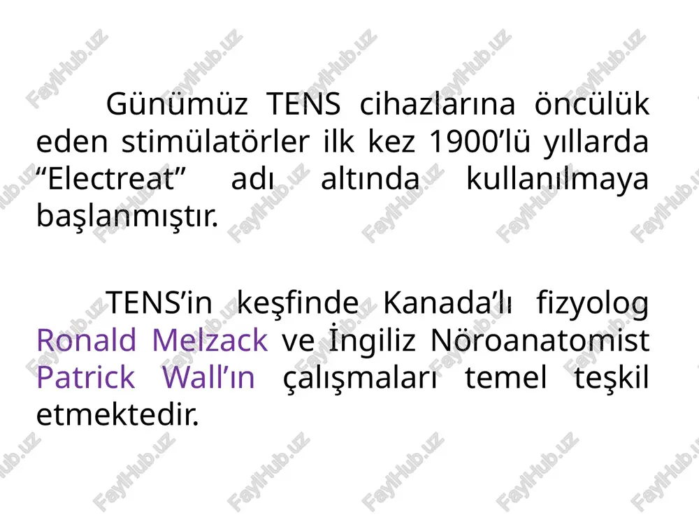 nöron uyarımı ▼ enkefalin salgılanımı ▼ pons ve bulbustaki nöronların uyarımı ▼ serotoninerjik nöron aktivasyonu ▼ medulla spinalis arka kök gangliyon hücrelerinin aksonlarında inhibe edici etki gösterirler. substantia gelatinosaya inhibitör internöronlarla bağlanan a delta lifleri elektrik stimülasyon ile uyarılır ve morfin gibi maddelerin (enkefalin ve endorfin..) salınımını uyarır. enkefalin arka boynuzda internöronlar tarafından üretilir ve c liflerini inhibe eder santral kontrol sistemi: a liflerinin bir kısmı sg’ye uğramadan dorsal kolondan beyne ilerler. bu yollarda iletim çok hızlı olur, daha aksiyon sistemi harekete geçmeden cortex ağrının yeri ve cinsi hakkında bilgi edinir. aynı hızla kapı kontrol sistemine emirler göndererek bu sistemi ayarlar. ayarlamadan sonra aksiyon sistemi harekete geçer. bu sistemin önemi: kişinin psikolojik durumu, anksiyete ve heyecan gibi durumlar hep kapı kontrol sisteminin kapılarını açar ve kapatır. örnek: savaşta yaralanan askerler. 3. lokal vazodilatasyonla ağrının azalması tens tedavisi ile özellikle myofasyal semptomlu hastalarda lokal vazodilatasyon oluştuğu ve bu vazodilatasyonun tetik noktadan …
