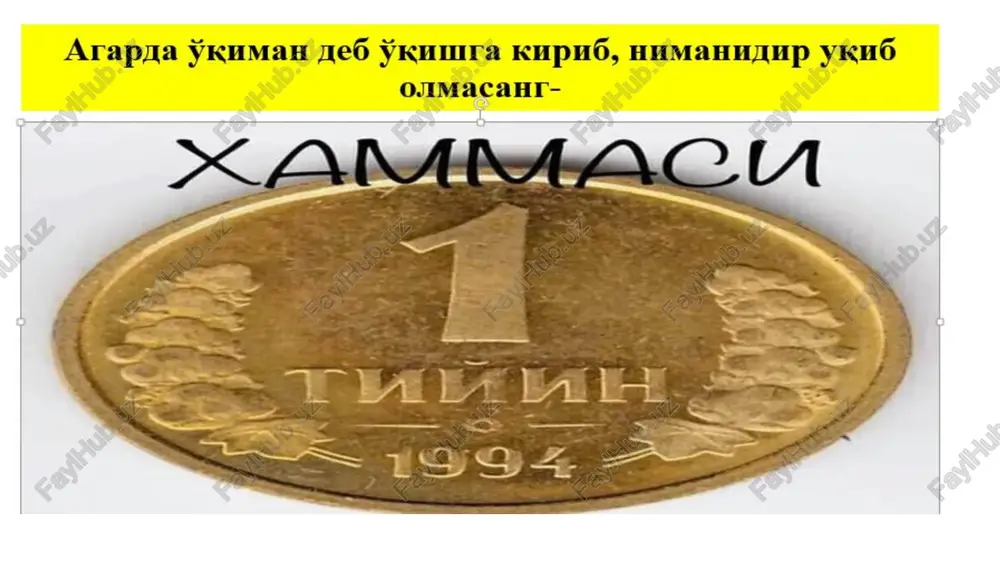 va ravon tarzda bayon qilishga ko'proq e'tibor beriladi. rivoyatlar maqol atamsi arabcha [قوڶ] – qavlun – gapirmoq, aytmoq so'zidan olingan. maqol maqol deb xalqning ijtimoiy-tarixiy, hayotiy-maishiy tajribasi umumlashgan badiiy, obrazli mulohazalardan iborat hikmatli so'zlarga aytiladi maqol o'zbek tilida maqol tojiklarda zarbulmasal ruslarda poslovitsa arablarda (jonli so'zlashuvda) naql turklarda ata so'zi maqollarning janr xususiyatlari quyidagilardan iborat: 1.maqollarning hajmi qisqa va cheklangan. 2.maqollar mazmunan serko'lam va chuqur ma'noni ifodalaydi. 3.xalq maqollari shaklan she'riy va nasriy bo'ladi. ammo nasriy maqollar ham she'riy misralarni eslatadi. masalan: ko'za kunda emas, kunida sinadi. 4.maqollarda hayotiy voqea-hodisa haqida qat'iy hukm ifolanadi. bu hukm musbat yoki manfiy mazmunda aks etadi. 5.maqol shaxs hayotidagi xususiy vaziyatni xalq, omma, hayot nuqtai nazardan umumlashtiradi. 6.maqol matni tilshunoslikda shaxsi umumlashgan gap hisoblanadi. shilo v meshke ne utaish” (bigizni qopda yashirib bo'lmas) (ruscha) “oyni etak bilan yopib bo'lmas “east and west, home is best” (sharqmi, g'arbmi, uying eng yaxshisi) (inglicha) “o'z uying, o'lan …