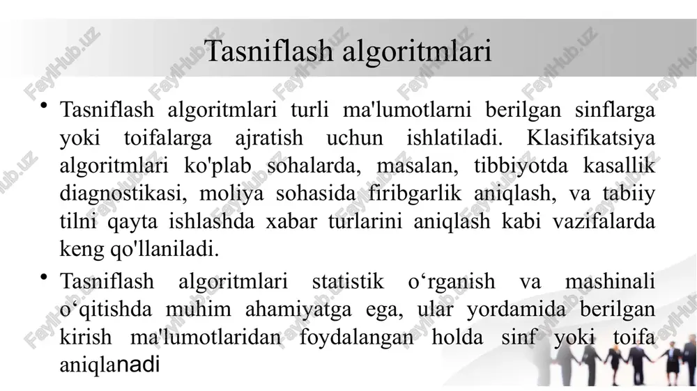 ik bog'liq o'zgaruvchi — statistik modellashtirishda ishlatiladigan o'zgaruvchi bo'lib, u aniq toifalar yoki sinflardan iborat bo'ladi. bu o'zgaruvchi sonli qiymat emas, balki bir necha bo'lakka ajralgan, ma'lum belgilangan kategoriya yoki sinf qiymatlarini qabul qiladi. masalan, jins (erkak yoki ayol), mijozning maqomi (yangi, mavjud, yoki sobiq) kabi o'zgaruvchilar kategorik bog'liq o'zgaruvchilar hisoblanadi. logistik regressiyaning asosiy maqsadi nima? logistik regressiya - bu ikki ma'lumot omili o'rtasidagi munosabatlarni topish uchun matematikadan foydalanadigan ma'lumotlarni tahlil qilish usuli. keyinchalik bu bog'liqlik ushbu omillardan birining qiymatini ikkinchisiga asoslanib taxmin qilish uchun ishlatiladi. chiziqli regressiya doimiy qiymatni bashorat qiladi, masalan, valyuta kursi, mulk qiymati va boshqalar. logistik regressiya ikkilik qiymatni (ha/yo'q) bashorat qilish uchun ishlatiladi, masalan, bu uy sotib olinadimi, tasvir gulga o'xshaydimi va hokazo. logistik regressiya nima uchun ishlatiladi? logistik regressiya yoki logit modeli - bu hodisaning sodir bo'lish ehtimolini logistika egri chizig'i bilan solishtirish orqali bashorat qilish uchun ishlatiladigan statistik model. logistik regressiya - bu …