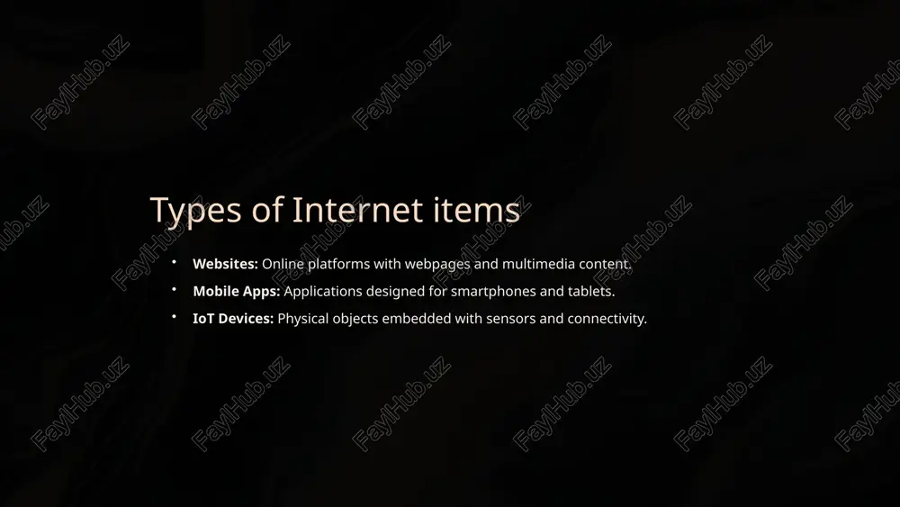 pacted modern society, revolutionizing communication, commerce, and information dissemination. however, the rapid evolution of internet items also poses challenges related to security, privacy, and ethical considerations. as technology continues to advance, it's crucial to address these issues and harness the potential benefits of internet items while mitigating associated risks. 10 image1.jpeg image2.jpeg image3.jpeg image4.jpeg image5.jpeg image6.png image7.png image8.png image9.jpeg benefits of the inter: olace tion platform of information of internet society