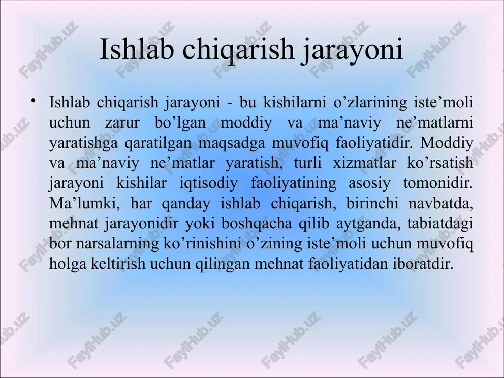 sosida kategoriyalarga turkumlanadi: boshqaruv sohasidagi roli bo’yicha; xarajatlarni nazorat qilish darajasi bo’yicha; xarajatning funktsional o’zgarishi bo’yicha; iqtisodiy mazmuni bo’yicha; kalkulyatsiya moddalari bo’yicha; xarajatlarning hisobi va mahsulot tannarxiga kiritilishi bo’yicha boshqaruv sohasidagi roli bo’yicha xarajatlar ikki guruhga birlashtirilgan: a) ishlab chiqarish xarajatlari; b) noishlab chiqarish xarajatlari. ishlab chiqarish xarajatlari bevosita mahsulot ishlab chiqarish bilan bog’liq. ular o’z navbatida qo’yidagi bo’limlarga ajratiladi; materiallarning bevosita xarajatlari; mehnat haqi uchun bevosita xarajatlar; ishlab chiqarish umumiy xarajatlari. moliya-xo’jalik faoliyati bilan bog’liq barcha xarajatlar quyidagilarga guruhlanadi: 1. mahsulotning ishlab chiqarish tannarxiga kiritiladigan xarajatlar: a) bevosita va bilvosita moddiy xarajatlar; b) bevosita va bilvosita mehnat xarajatlari; v) boshqa bevosita va bilvosita xarajatlar, shu jumladan ishlab chiqarish xususiyatiga ega bo’lgan ustama xarajatlar; korxonada ishlab chiqarish xarajatlari auditini o’tkazishni rejalashtirish mahsulot tannarxi auditining umumiy rejasi: mijoz faoliyati bilan tanishish, mahsulot(ish, xizmat) bilan bog’liq dastlabki rejalashtirish, tekshiriladigan xo’jalik yurituvchi sub’ektning ichki nazorat tizimini baholash, tanlash hajmi va ahamiyatlilik darajasini aniqlash, …