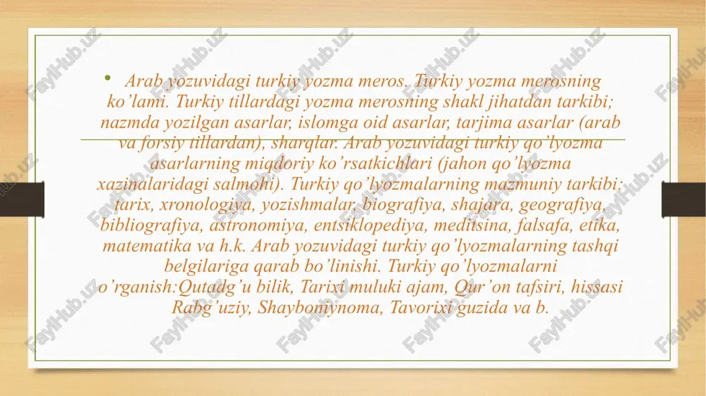 joylashgan chjau va si davlatlarini ham bo’ysundirdilar, 576 yili bosporni (kerch) egaladilar, 581 yili esa xersonni qamal qildilar. vi asr o’rtalariga borib turk xoqonligi zaminida ilk katta yer egaligi munosabatlari shakllana boshladi. shuning bilan bir qatorda o’zaro urushlar kuchaydi va bundan suy imperiyasi (581-618 yy.) hukmdorlari ustalik bilan foydalandilar. oqibatda turk xoqonligi ikki qimga – sharqiy va garbiy turk xoqonligiga bo’linib ketdi. sharqiy turk xoqonligi markaziy osiyoda xoqon shibi davrida (609-619- yy.) suy imperiyasi bilan ko’p urushdi va o’z mustaqilligini saqlab qoldi. xoqon xelu (620-630- yy.) davrida ham bu kurash davom etdi. o’sha yillari turklar xitoyga 67 marta bostirib kirdilar. bu davrda soliqlar ko’paydi, mehnatkash xalqning ahvoli og’irlashdi. xitoy imperatorlari bundan ustalik bilan foydalandilar va sharqiy turk xoqonligi ustidan o’z hukmronligini o’rnatilshga muvaffaq bo’ldilar. lekin ko’p o’tmay, turklar xitoy istibdodiga qarshi qo’zg’olon ko’tardilar. bunga dastlab eltarish qoon (qutlug’ qoon), keyinchalik esa uning maslahatchisi to’nyuquq boshchilik qildilar. natijada 681 yili g'arbiy …