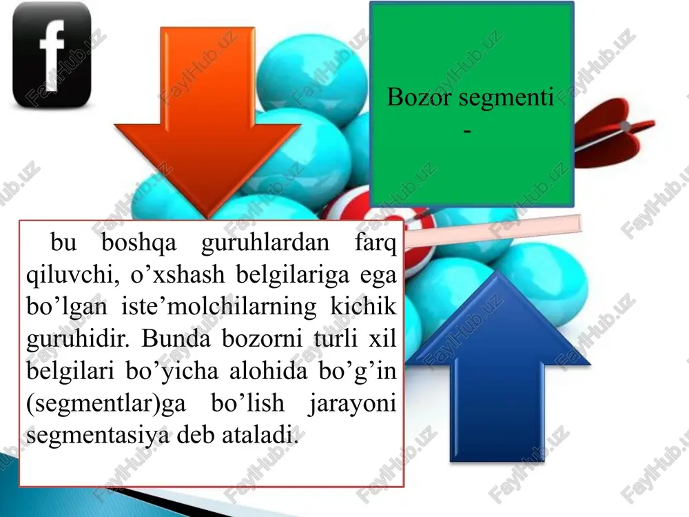 ilayotgan belgilar qatoriga kiradi. bu ularga berilgan tavsiflarning hammabopligi, ularning vaqt jihatdan barqarorligi hamda ular va talab o’rtasida yaqin o’zaro aloqaning mavjudligi bilan shartlanadi. ijtimoiy-iqtisodiy belgilar – iste’molchilar segmentlarini ijtimoiy va professional mansublik, ma’lumotning umumiyligi hamda daromadlar darajasiga qarab ajratish (belgilash)ni ko’zda tutadi. shunday qilib, iqtisodiy faol va faol bo’lmagan odamlarning turistik xulq-atvori (hatti-harakatlari)da katta farq mavjud. psixografik segmentlash iste’molchilarni tavsiflashning butun bir majmuini birlashtiradi. umuman olganda u "hayot tarzi" tushunchasi bilan aks ettiriladi. bu shaxsning qiziqishlari, hatti-harakatlari, fikr-mulohazalari (dunyo qarashlari, g’oyalari) boshqa insonlar bilan bo’lgan munosabatlari va shu kabi modellarni aks ettiradi. dam olish tarziga qarab olmon tadqiqotchisi g.gan turistlarning besh turini aniqlab bergan. s – ( olmoncha schein, sand, see - nur, qumli plyaj, dengiz ) – ta’til davomida dengiz kurortlarida passiv dam olish, tinchlik va shinamlikni afzal ko’radi, g’ala-g’ovurlardan qochadi, biroq, yoqimli shaxslar bilan aloqa qilishni xush ko’radi. f – (olmoncha ferne und flirt orientierter erlebnis urlauber …