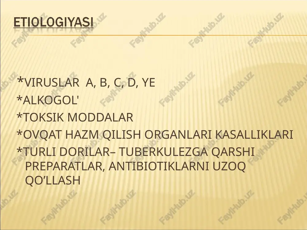 y.respublika gastroenterologiya markazi o’zgartirishlari bilan, 2003 y. klinik turlari stadiyasi bo’yicha tashxislash qiyosiy tashxis surunkali gepatitni davolash