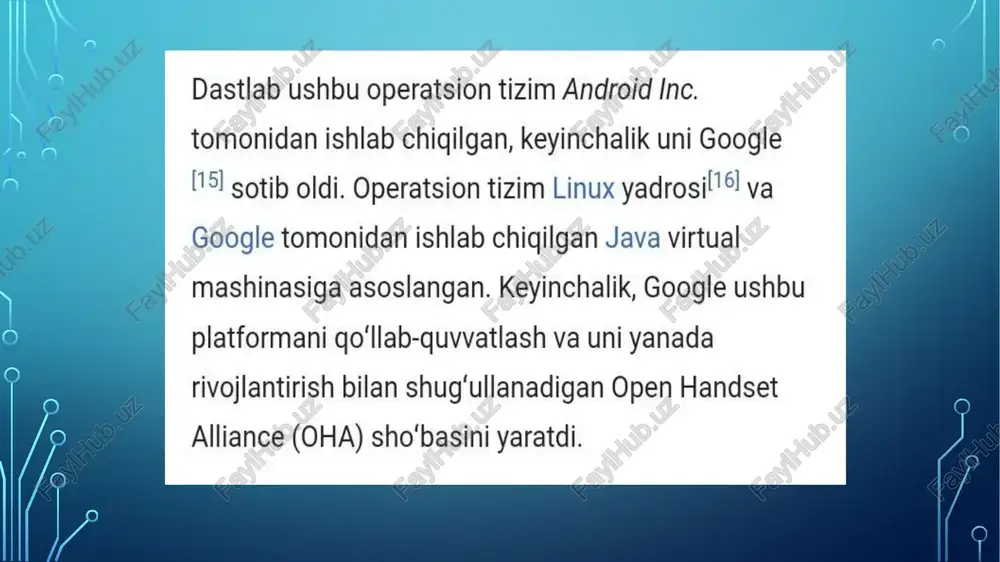 android operatsion tizimlarining rivojlanishi va ishlash printsiplari - Page 3