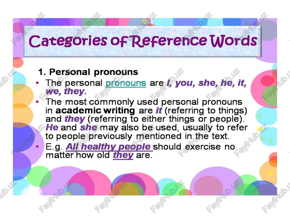 categories of reference words - Page 3
