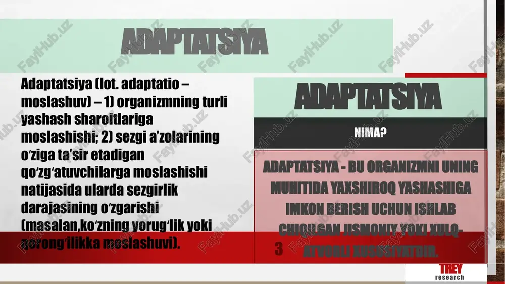 vit nijniy kolontitul 11 trey research dobavit nijniy kolontitul 12 etnik moslashish. bu individual etnik guruhlarni o'z joylarini qayta tiklash joylariga moslashtirishni o'z ichiga olgan ijtimoiy moslashuvning bir to'plami bo'lib, u ham ijtimoiy, ham ob-havo sharoitlariga bog'liqdir. bu lingvistik-madaniy, siyosiy, iqtisodiy va boshqa sohalardagi farqlarni keltirib chiqaradigan eng o'ziga xos adaptatsiya turi. masalan, qozog'iston aholisining rossiyada ishlashiga, til va madaniyatga moslashishga, madaniyatga egalik qilish bilan shug'ullanish bilan bog'liq bo'lgan adaptatsiyani ajratib oling. uyg'unlashuvning an'anaviy usuli ko'pincha mahalliy aholining irqiy yoki nazsi qarashlari va ijtimoiy kamsitishlarga to'sqinlik qiladi. trey research dobavit nijniy kolontitul 13 psixologik moslashuv -bu hozirgi zamonda eng muhim ijtimoiy mezondir, bu munosabatlar sohasidagi ham, kasbiy to'lov qobiliyati sohasida ham shaxsni baholashga imkon beradi. psixologik moslashuv xarakterning xususiyatlarini va ijtimoiy muhitni o'z ichiga olgan ko'plab o'zgaruvchan omillarning psixologik moslashuviga bog'liq. psixologik moslashuv, shuningdek, bir ijtimoiy roldan ikkinchisiga o'tish va qodir va oqilona tarzda o'tkazish kabi muhim jihatni o'z ichiga …