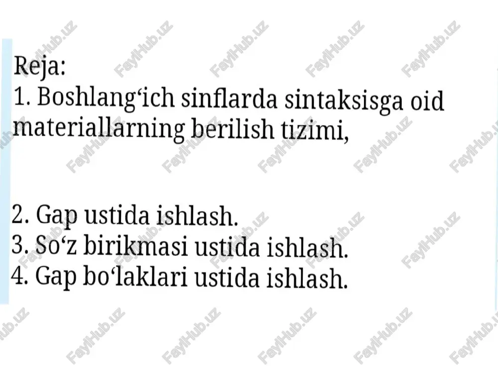 laydi). so‘z birikmasi ikki yo‘nalishda olib boriladi: 1) so‘zbirikmasiga gap ichida gapning tarkibiy qismi sifatida qaraladi; 2) so‘z birikmasiga predmetning yoyig nomi sifatida qaraladi, masalan, soat-so‘z, oltinsoat, qo‘l soat, osma soat, elektron soat- so‘z birikmalari. quyida gapning bosh bo‘laklarini o‘rganish mavzusi namunasini keltiramiz.