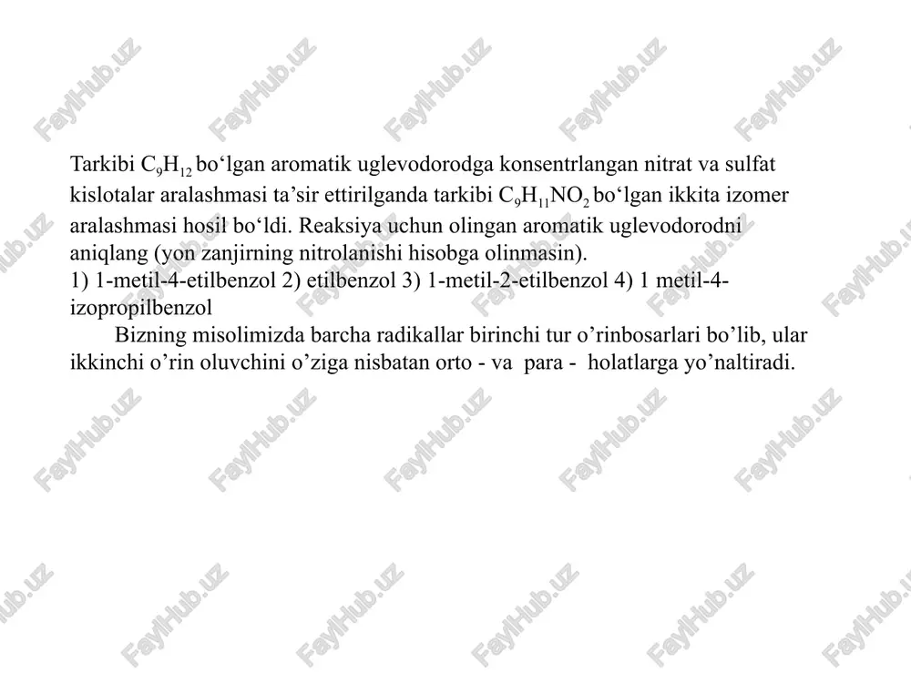 aromatik halqadagi yo'naltirish qoidalari - Page 3