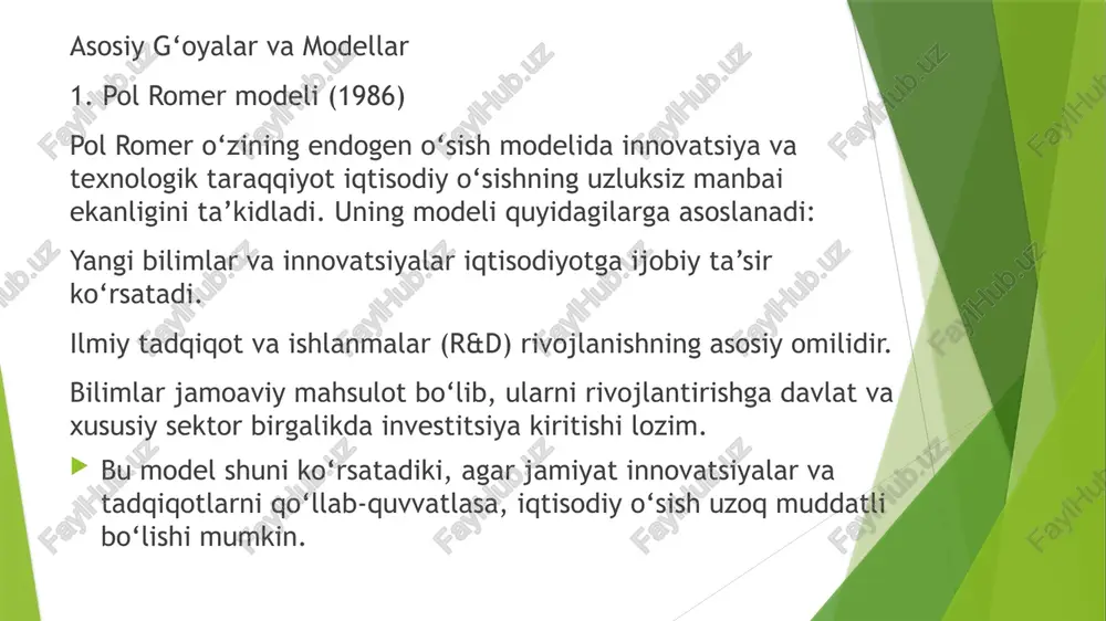 endogen iqtisodiy o‘sish nazariyalari - Page 3