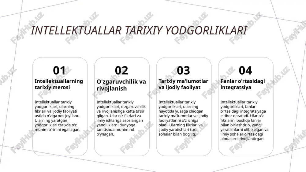 aratishlarga qanday imkoniyatlar ochganligi muhimdir. informatika fani va boshqa fanlar o'rtasidagi munosabatlar 01 informatika fani va tarixiy fanlar informatika fanining tarixiy fanlar bilan o'rtasidagi munosabatlar va ularning o'ziga xos roli haqida ma'lumotlar. 02 informatika va sayyoralik fanlar informatika fani va sayyoralik fanlar o'rtasidagi aloqalar va ularning faoliyatining o'zgarmasligi haqida tushuncha. 03 informatika va boshqa sohalarga integratsiya informatika fani va boshqa sohalarga integratsiyasining ahamiyati va o'zaro ta'sirining o'rganilishi. informatika va texnologiyalar informatika va texnologiyalar bugungi dunyodagi eng muhim sohalardan biri bo'lib, o'zining rivojlanishi va integratsiyasi boshqa fanlar bilan samarali almashishni ko'rsatadi. bu sohada o'rganish talabalarga keng imkoniyatlar ochadi. photo by markus spiske on unsplash fanlar orasidagi integratsiya fanlar va tekhnologiyalarni integratsiya olimlar va informatika fanlari interdistsiplinar tashabbus fanlar va tekhnologiyalarni integratsiyasi, ma'naviyat va matematika bilan qanday bog'lanishini o'rganishga tiqiladi. olimlar va informatika fanlari, fikr-mulohazalarini birlashtirish orqali yangi yondashuvlar yaratishga ahamiyat beradi. interdistsiplinar tashabbus, fanlar orasidagi integratsiya bilan birga, yangi yechimlar va …
