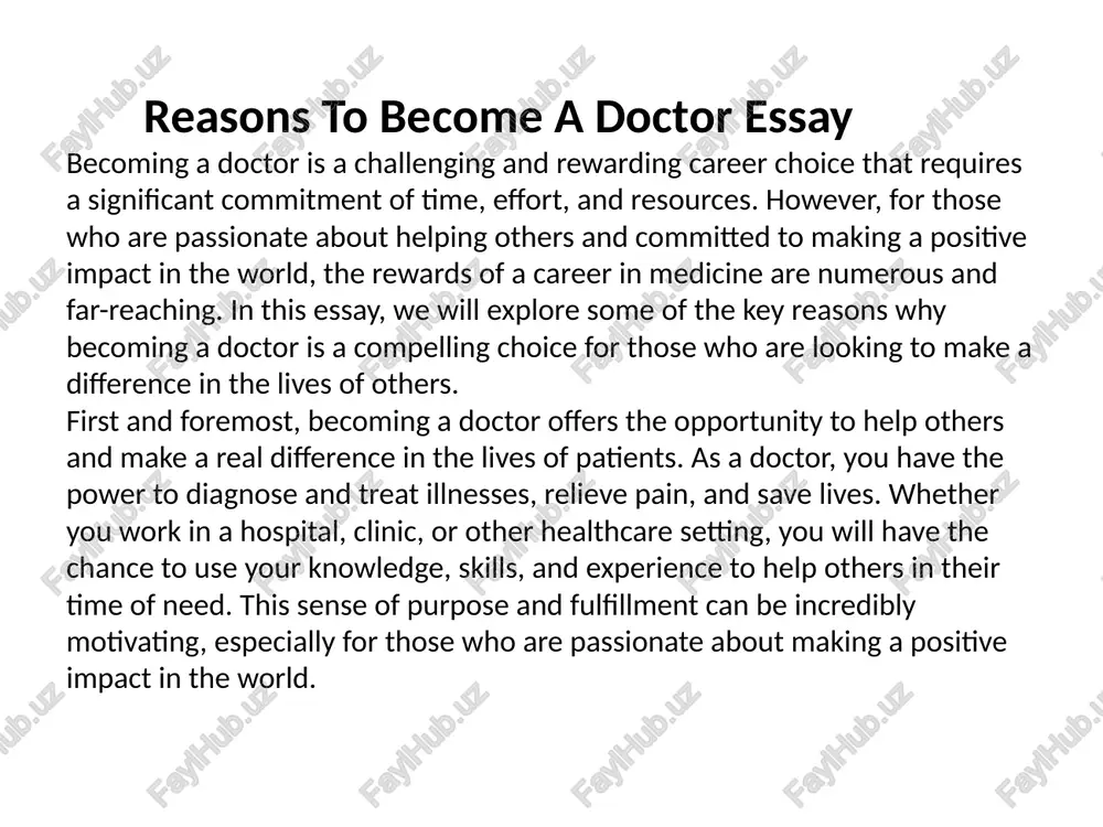 ents. they also have the opportunity to work with other medical professionals in their local communities, including hospitals, clinics, and health departments, to help improve the overall health and wellbeing of their patients. image1.jpg image2.jpg image3.jpg image4.jpg nay _ «mm = = i why is the profession of a doctor important? fw eee ¢ the doctor helps people. every person may one day need the help of a doctor. : a * the profession of a doctor has existed since antiquity and doctors have always been needed. positive affirmations for doctors sometimes i think about the work i do and go, *what a difference i'm making”. tim as strong as a superhero but as compassionate as a family member. resilience is a superpower that doctors have. the art of learning is a treasure, and i'm currently on an adventure to find it. tim rewriting an ideal future for medicine each …