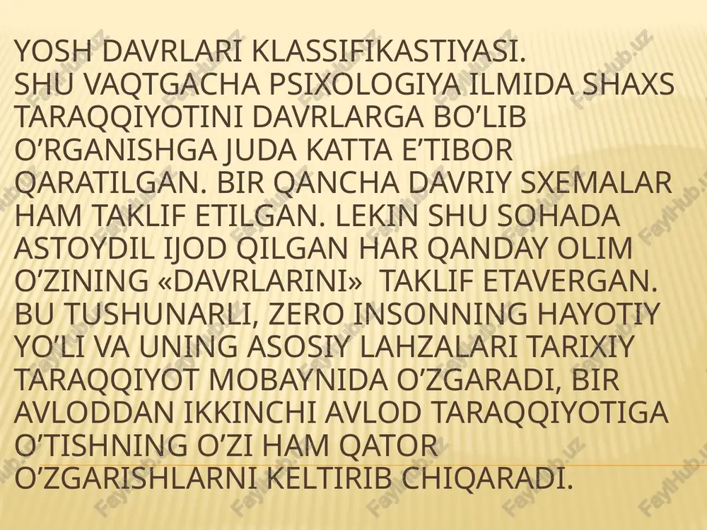 r (katta bog‘cha yoshi)ga ajratish mumkin. bola rivojlanish jarayonida kishilik avlodi tomonidan yaratilgan predmet va hodisalar olami bilan munosabatga kirishadi. bola insoniyat qo‘lga kiritgan barcha yutuqlarni faol ravishda o‘zlashtirib, egallab boradi. bunda predmetlar olamini, ular yordamida amalga oshiriladigan xatti-harakatlarni, tilni, odamlar orasidagi munosabatlarni egallab olishi, faoliyat motivlarining rivojlanishi, qobiliyatlarning o‘sib borishi, katta yoshli kishilarning bevosita yordamida amalga oshirilib borilmog‘i kerak. asosan, shu davrdan boshlab bolaning mustaqil faoliyati kuchaya boshlaydi. mashhur rus pedagogi lesgaftning fikricha, insonning bog‘cha yoshidagi davr shunday bir bosqichki, bu davrda bolalarda xarakter xislatlarining namunalari shakllanib, axloqiy xarakterning asoslari yuzaga keladi. bog‘cha yoshdagi bolalarning ko‘zga tashlanib turuvchi xususiyatlaridan biri, ularning harakatchanligi va taqlidchanligidir. bola tabiatining asosiy qonunini shunday ifodalash mumkin: bola uzluksiz faoliyat ko‘rsatishni talab qiladi, lekin u faoliyat natijasidan emas, balki faoliyatning bir xilligi va surunkaliligidan toliqadi. kattalar va tengdoshlari bilan bo‘lgan munosabat orqali bola axloq me’yorlari, kishilarni anglashi, shuningdek, ijobiy va salbiy munosabatlar bilan tanisha boshlaydi. …