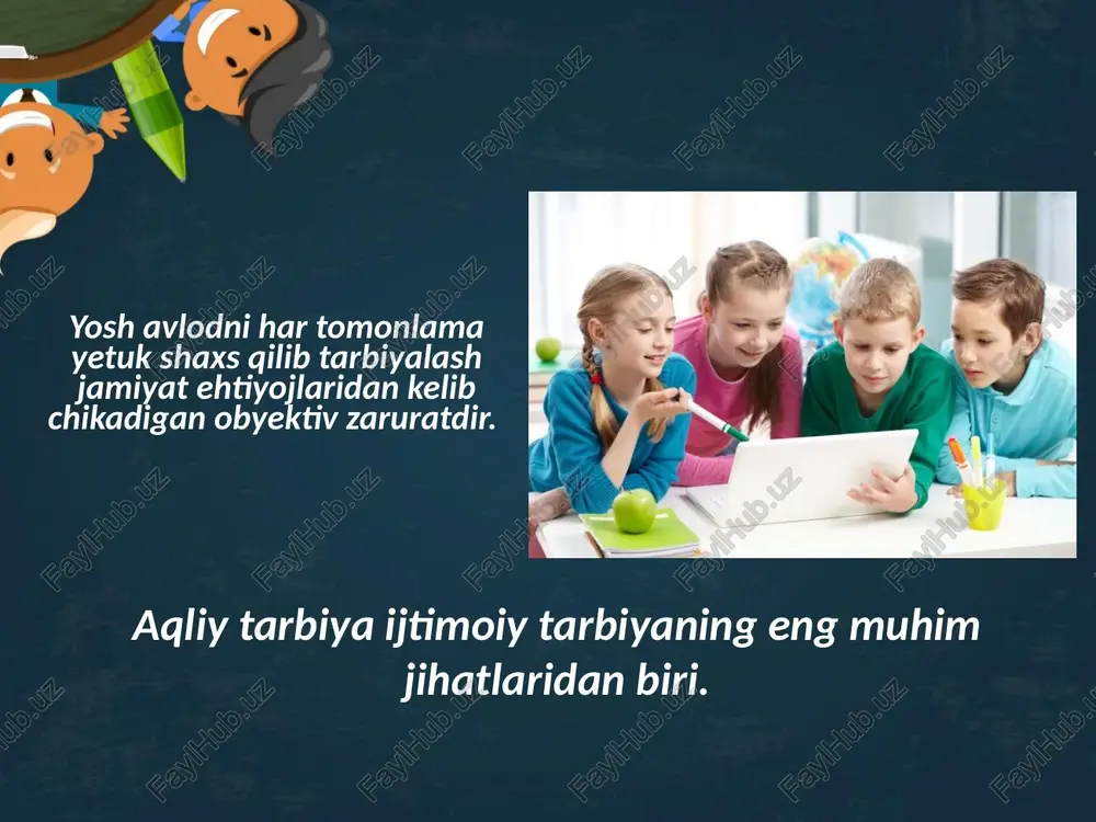 antirish. maktabgacha tarbiya yoshidagi bolalarga ta’lim berish tizimi el pedagogikada ilk bor chex pedagogi yan amos komenskiy (1592-1670) tomonidan yaratilgan. yan amos komenskiy adabiyotlar ro`yxati: o‘zbekiston respublikasi konstitutiyasi. t.,o‘zbekiston. 1992. o‘zbekiston respublikasining qonuni «ta’lim to‘g‘risida», karimov i.a. yuksak ma’naviyat-yengilmas kuch. t. “ma’naviyat” 2008 y. karimov i. a. barkamol avlod o‘zbekiston taraqqiyotining poydevori. t., sharq nashriyot – matbaa konserni, 1998. karimov i. a. bizdan ozod va obod vatan qolsin.t,, 1995. image2.jpg image3.jpeg image4.jpeg image5.jpeg image6.jpeg image7.jpeg image8.jpeg image9.jpeg image10.jpeg image11.jpeg image12.jpeg image13.jpeg image14.jpeg image15.jpeg image16.jpeg image17.jpeg image18.jpeg image19.jpeg image1.jpg /docprops/thumbnail.jpeg