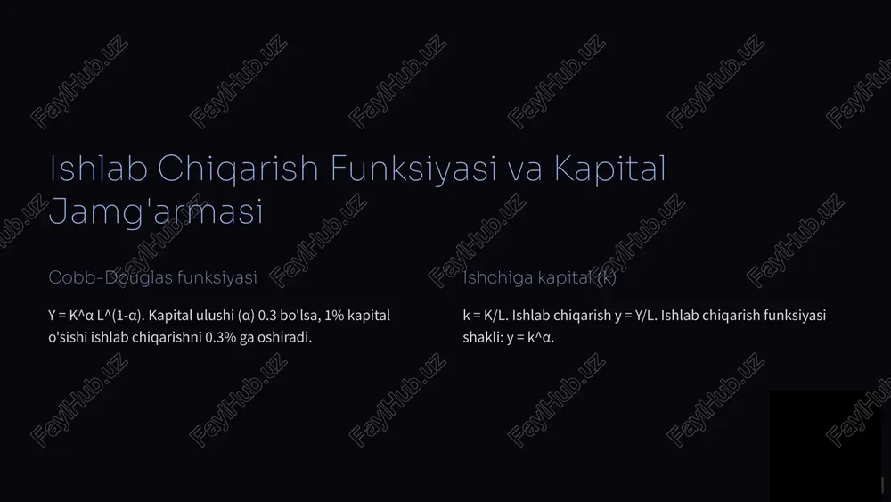 neoklassik iqtisodiy o'sish modeli (solow modeli) - Page 3