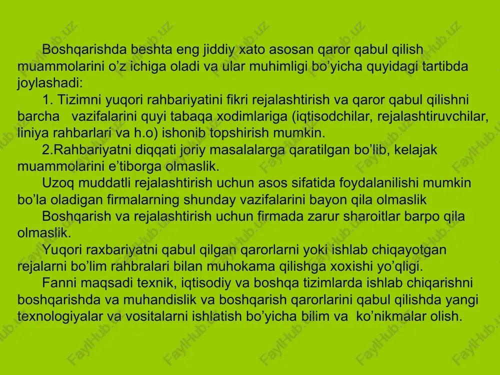 ijalari: raqobatli muhit. qonunchilik. iqtisodiy xolat. tashishga ehtiyoj va boshqalar. atk parkini tarkibi va quvvati; ishlab chiqarish texnik bazasi; xodim; txk va t tizimi; texnik xolat; ishlab chiqarish jarayoni va boshqalar. tashish xajmlari daromad va sarflar foyda transport bozori va boshqalarda ....... qisqarishi yoki kengayishi. texnik xizmat ko’rsatish stansiyalari (txks) xizmatga ehtiyot raqobatli muhit iqtisodiy xolat qonunchilik va boshqalar. ish unumdorligi va o’tkazuvchanlik qobiliyati xodim jihoz narxlar ishlab chiqarish jarayoni xizmat ko’rsatish xajmlari foyda transport bozori va boshqalarda .......ni qisqarish va kengayishi. uzatmalar qutisi (uq) burovchi moment va birlamchi valni aylanishlar soni m bmn:1 uzatishlar soni uzatmalar soni mbm 1va n1 larni o’zlashtirish ikkilamchi va aylanishlar soni va burovchi moment qiymati m kbe n2 k q q ... 1 ) ) , 1 ( n i i x - = ï ï þ ï ï ý ü ï ï î ï ï í ì ® ® ® ® ® 4 …