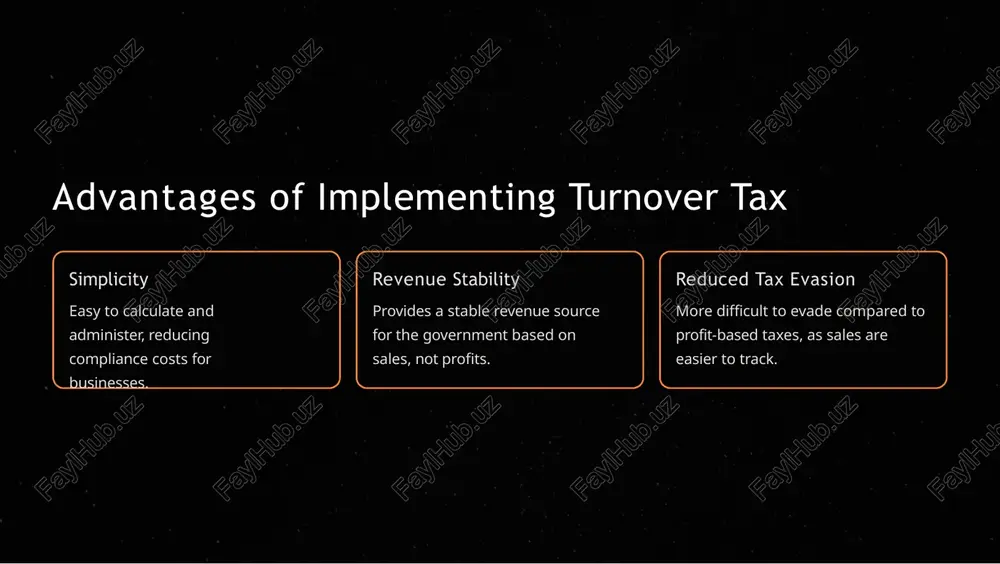 on their profit margins. turnover tax for small enterprises: small businesses with turnover below a certain threshold can opt for a simplified tax regime, paying a fixed percentage on gross revenue, simplifying compliance turnover tax for small enterprises: small businesses with turnover below a certain threshold can opt for a simplified tax regime, paying a fixed percentage on gross revenue, simplifying complianc image2.png image3.jpg image4.jpg image5.png image6.jpg image7.png image8.png image9.jpg image10.jpg image11.jpg image12.png image1.jpeg — oe ch ware uot siao fa tabey 300.80 ~— [ 20% 508 447 sao sou asy sos 2013 four ang pes sas earl? 20n13 ants — he © made with gamma ww