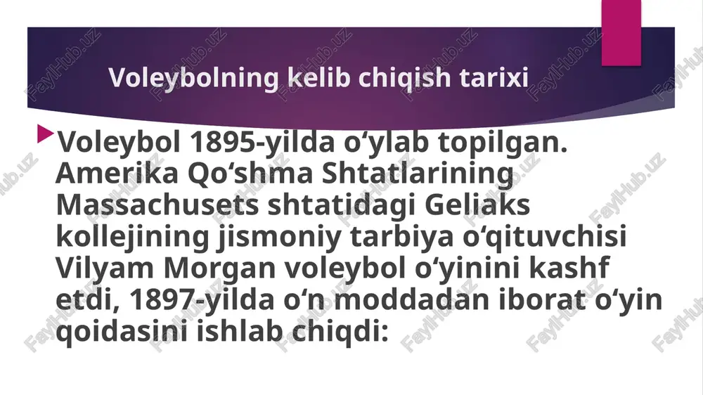 sa; himoya chizig‘ida turib sakrash vaqtida hujum chizig‘ini bossa; to‘pga zarba bergandan keyin to‘p maydonga tushmasdan oldin markaziy chiziqdan o‘tib ketsa yoki to‘rga tegsa. to‘siq qo‘yishdagi xatolar: to‘siq qo‘yish vaqtida to‘rga tegsa; markaziy chiziqdan o‘tib ketsa; himoya zonasidan kelib to‘siq qo‘ysa; zarba berayotgan o‘yinchidan oldin to‘pga tegsa. libero o‘yinchisining sport formasi jamoasidagi boshqa o‘yinchilarning formasidan rangi bilan ajralib turishi kerak. ushbu o‘yinchi 1,6,5-zonalardagi o‘yinchilarga almashishi mumkin. libero o‘yinchi himoya o‘yinchisi hisoblanib, o‘yinchilarga almashishi cheksiz bo‘ladi. image1.jpeg /docprops/thumbnail.jpeg sport o'yinlari: valeybol, basketbol, futbol ol