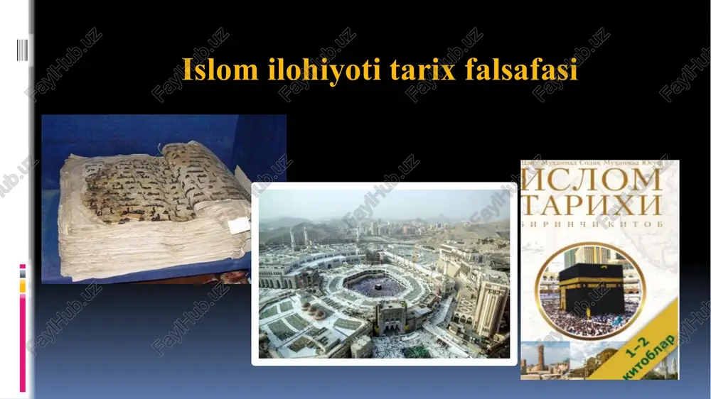 etgan, degan fikrni ilgari surgan. islom oltin davri islom oʻrta asrlar davriga mutanosib boʻlib, ayrim manbalarda islom oʻrta asrlar davri 900–1300-yillarga toʻgʻri keladi, deb koʻrsatilgan. islom oltin davri metaforasi 19-asrda islom tarixiga bagʻishlangan gʻarb davlatlari manbalarida paydo boʻldi. 1868-yilda yozilgan „suriya va falastinga boruvchi sayyohlar uchun qoʻllanma“ (inglizcha: handbook for travelers in syria and palestine) muallifi damashqdagi masjidlar „muhammadanizmning oʻzi kabi tez suratda barbod boʻlib bormoqda“, deb yozgan.[3 (inglizcha: handbook for travelers in syria and palestine) muallifi damashqdagi masjidlar „muhammadanizmning oʻzi kabi tez suratda barbod boʻlib bormoqda“, deb yozgan.[3] atamaning keng qabul qilingan izohi mavjud emas. atamaning keng qabul qilingan izohi mavjud emas. islom oltin davri metaforasi 19-asrda islom tarixiga bagʻishlangan gʻarb davlatlari manbalarida paydo boʻldi. 1868-yilda yozilgan „suriya va falastinga boruvchi sayyohlar uchun qoʻllanma” bayt ul-hikmat (yoki "xizonat ul-hikmat") — olimlarni birlashtirgan ilmiy muassasa. xalifa horun ar-rashid (766 — 809) bagʻdodda tashkil etgan. bayt –ul hikma va mutafakkirlar! muhammad …