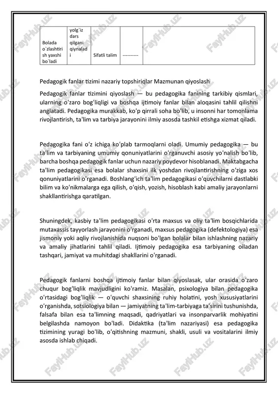 adagi shaxslar bilan ishlasa, ijtimoiy pedagogika muhit ta’sirini o‘rganadi. pedagogik jarayonda tarbiyaning mohiyati nazariy muammoli topshiriqlar “imak” texnologiyasini qo‘llash. imak texnologiyasi — bu zamonaviy ta’lim jarayonida o‘quvchilarning faol ishtirokini ta’minlovchi, ularni mustaqil fikrlashga, ijodkorlikka va tahliliy yondashuvga o‘rgatishga qaratilgan interfaol o‘qitish usullaridan biridir. “imak” atamasi turli manbalarda biroz farqli izohlanadi, ammo umumiy ma’noda “interfaol metodlar asosida kompetensiyaga yo‘naltirilgan ta’lim texnologiyasi” degan tushunchani anglatadi. imak texnologiyasining mohiyati imak texnologiyasi — bu o‘quv jarayonini o‘qituvchi markazida emas, o‘quvchi markazida tashkil etish g‘oyasiga asoslanadi. ya’ni o‘qituvchi bilim beruvchi emas, balki yo‘naltiruvchi, yordamchi, motivatsiya beruvchi rolini bajaradi. o‘quvchilar esa faol ishtirok etuvchi, bilimni o‘zlashtiruvchi va amaliyotda qo‘llovchi shaxs sifatida namoyon bo‘ladi. bu texnologiyada ta’limning asosiy maqsadi — tayyor bilimni berish emas, balki o‘quvchida kompetensiyalar, ya’ni bilim, ko‘nikma, malaka va shaxsiy sifatlar majmuasini shakllantirishdir. imak texnologiyasining asosiy bosqichlari 1. motivatsiya yaratish – mavzuga qiziqish uyg‘otish, muammoni anglashga undash. 2. axborot bilan tanishish – yangi bilimni …