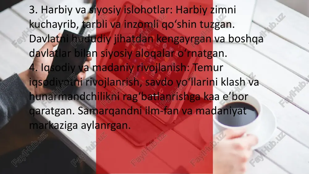 amir temurning davlat arbobi sifatidagi faoliyati - Page 3