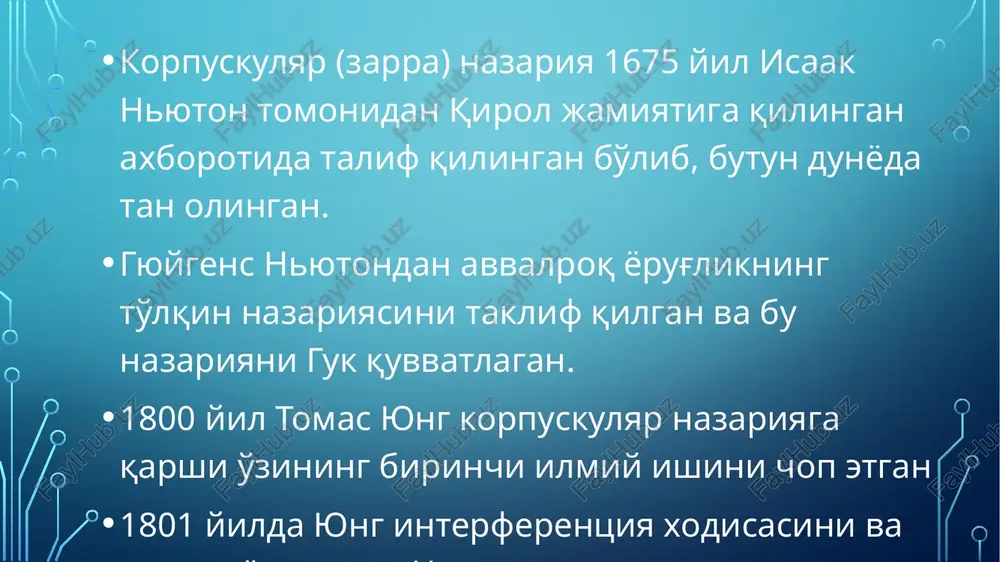 ekin eng asosiy xulosa tenglamani o'zini keltirib chiqarish emas, balki bu tenglamani keltirib chiqarish chastotaning uzluksiz o'zgaruvchi kattalik bo'lishini xulosa qilishni talab qilgandadir. lekin chastotaning plank doimiysi bilan ko'paytmasi hv bizga energiya birligini beradi, bu esa o'z navbatida energiya xam uzlukli (diskret) kvantlangan kattalik bo'lishini taqozo etadi. eynshteynning 1905 yildagi fotoelektrik effekt va debay bilan qilingan qattiq jismlarning issiqlik sig'imlari bo'yicha qilgan ishlari bunday fikrlar asossiz ekanligini isbotladi. mutlaqo qora jismning nurlanishiga umuman bog'liq bo'lmagan xatto bir-biri bilan xam bog'liq bo'lmagan bu xodisalarni tushuntirishda energiyaning kvantlanishi asosida ishlab chiqilgan nazariyalar taklif qilindi. agar mutlaqo qora jismda energiya taqsimlanishining egri chizig'ini plank chastotalar uchun xoxlagan sonlarni qo'yib to'g'irlab qo'ygan va bunday to'g'irlash fizik ma'noga ega bo'lmasdan sun'iy matematik usul deb hisoblashga xuquqimiz bo'lsa, 3 ta bir-biriga bog'lanmagan xodisalarni nazariy tushuntirish uchun energiyaning kvantlanishining talab qilinishi albatta bunda fizik ma'no borligin taqozo etadi. xozirgi zamon fanida energiyaning kvantlanganligi e=hv ga tengligi xech …