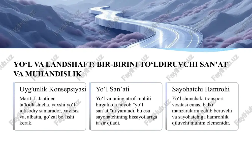 nal zonalashtirish komplekslar yo‘lovchilar va transport vositalari uchun barcha zarur xizmatlarni taklif qilishi lozim. shaxsiy ehtiyojlar zamonaviy, toza tualetlar, dam olish xonalari, bepul wi-fi zonalari va ovqatlanish shahobchalari. avtomobil xizmatlari sifatli yonilg‘i quyish shoxobchasi, avtomobil yuvish joylari, tezkor texnik ta’mirlash xizmatlari. axborot va yordam mahalliy hudud haqida ma’lumot beruvchi kioskalar, favqulodda yordam chaqirish punktlari va yo‘l xaritasi ma'lumotlari. 10 barqarorlik va ekologik talablar zamonaviy loyihalashda ekologik izni kamaytirish va resurslardan samarali foydalanishga urg‘u beriladi. energiya tejamkorligi: bino qurilishida issiqlik izolyatsiyasi yuqori bo‘lgan materiallardan foydalanish va aqlli yoritish tizimlarini qo‘llash. qayta tiklanuvchi energiya: elektr energiyasining bir qismini ta’minlash uchun quyosh panellari va kichik shamol turbinalarini o‘rnatishni rejalashtirish. suvni boshqarish: yomg‘ir suvini yig‘ish va irrigatsiya uchun qayta ishlatish, shuningdek, suvni tejovchi sanitariya uskunalarini o‘rnatish. 11 xulosa va kelajak istiqbollari hamkorlik davlat va xususiy sektor o‘rtasidagi faol hamkorlik xizmat ko‘rsatish sifatini yangi bosqichga olib chiqadi. innovatsiya loyihalashda doimiy ravishda innovatsion va raqamli yechimlarni …