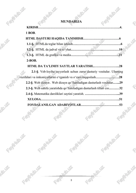 tejash, ortiqcha ovvoragarchiliklarsiz bilim olish imkoniyatlariga ega bo'linadi. bunday imkoniyatlarni bizga web-sahifalar yaratib beradi. ma'lum predmetga tegishli ma'lumotlarni (matn, rasm, jadval, animatsiya va boshqalarni) sahifalarga joylab, ularni doimiy ravishda to'ldirib, yangilab borish, o'quvchilarni bilimlarini baholash uchun nazorat test savollarini kiritish imkoniyatlari mavjud. buning natijasida o'quvchining olgan bilimini nazorat qilish, baholash imkoniyatlari paydo bo'ladi. bu esa web-texnologiyadan ta'limda foydalanishning eng optimal variantlaridan biri hisoblanadi. ushbu qo'llanmada ana shunday web-saytlarni html - gipermatnlarni belgilash tilidan foydalanish imkoniyatlari haqida ma'lumot berilgan. professional dasturlar qatoriga kiruvchi dreamweaver dasturi o'zining barcha imkoniyatlari bilan bar qanday murakkablik va masshtabdagi websahifalarni yaratish va o'zgartirishga qodir. u vizual loyihalash (wysiwyg) rejimini ta'minlab. dastlabki matnli web - hujjatlarning juda aniq ishlashi bilan ajralib turadi va katta tarmoqli loyihalarni qo'llab-quvvatlovchi ichki qurilgan vositalarga ega. dasturda matnlar hamda obyektlarning obrazlari ustida olib boriladigan ishlar bevosita kodlashtirishdan ustun turadigan gipermatnli hujjatlar yaratish usulmi vizual deb atash qabul qilingan. dastur nafaqat vizual loyihalash …